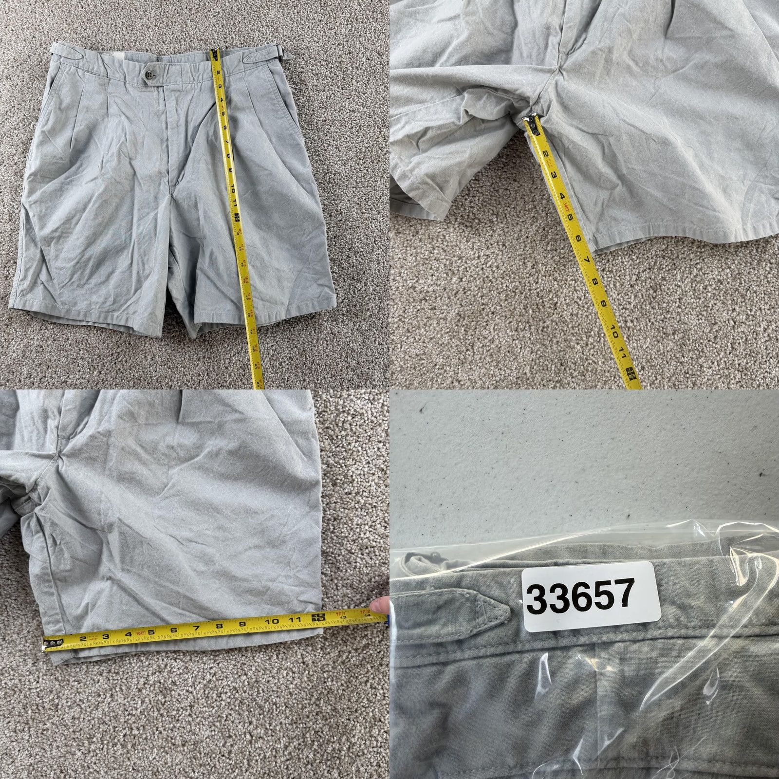 Vintage VINTAGE EZ's Chino Shorts Mens 34 Gray Pleated Adjustable Waist Cotton Casual Shirt Size US 34 / EU 50 - 8 Thumbnail