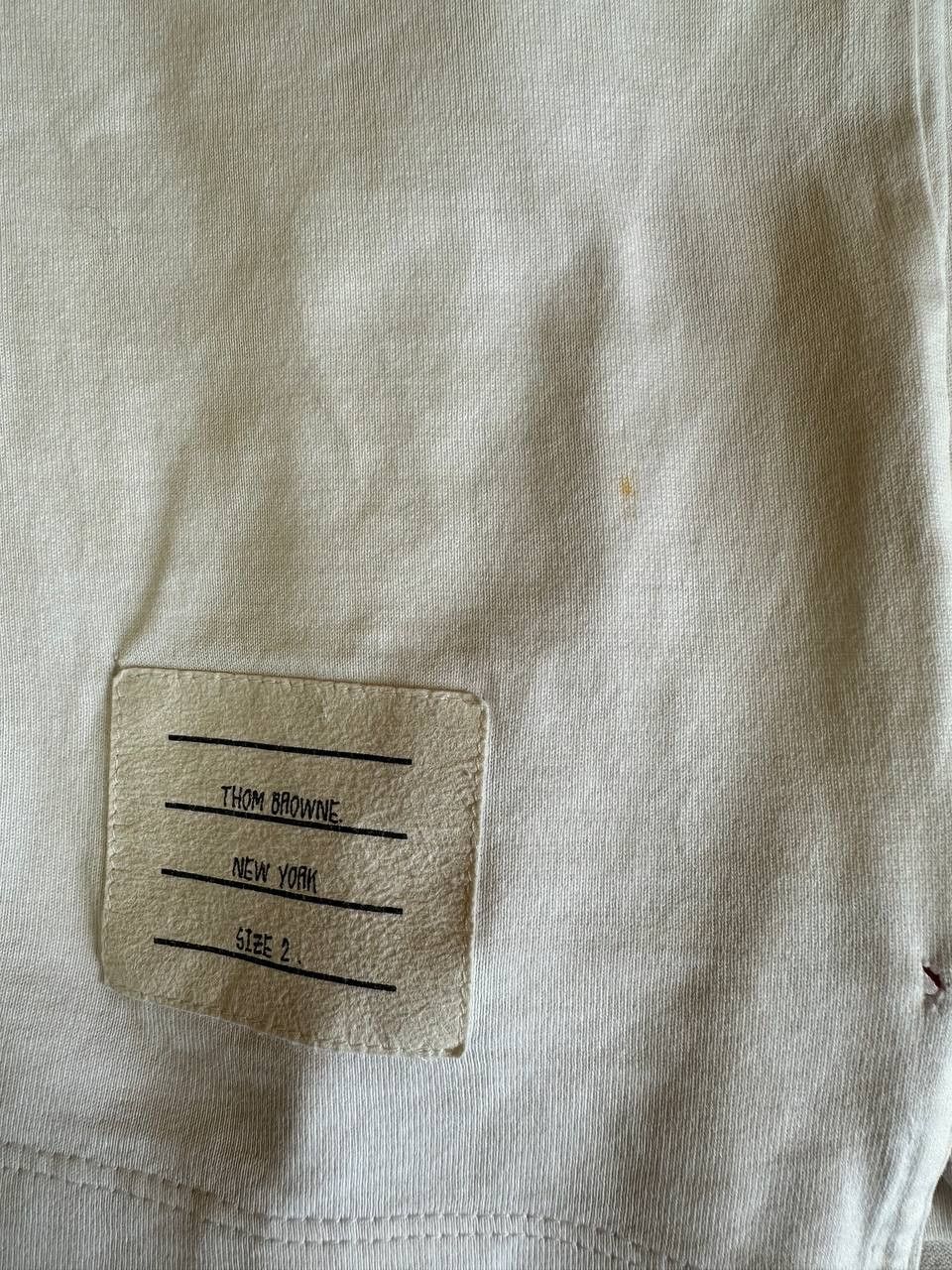 Thom Browne Thom Browne Crew Neck T-Shirt White Tee Shor Sleeve Size US M / EU 48-50 / 2 - 7 Thumbnail