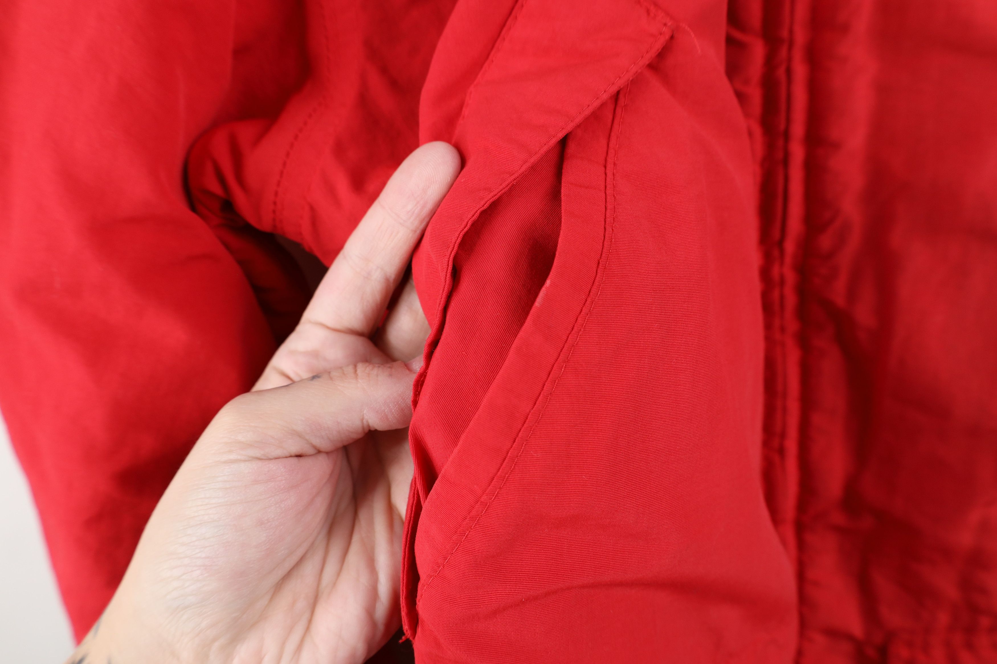J.Crew Vintage 90s J Crew Lined Chore Barn Parka Jacket Red USA Size US L / EU 52-54 / 3 - 7 Thumbnail