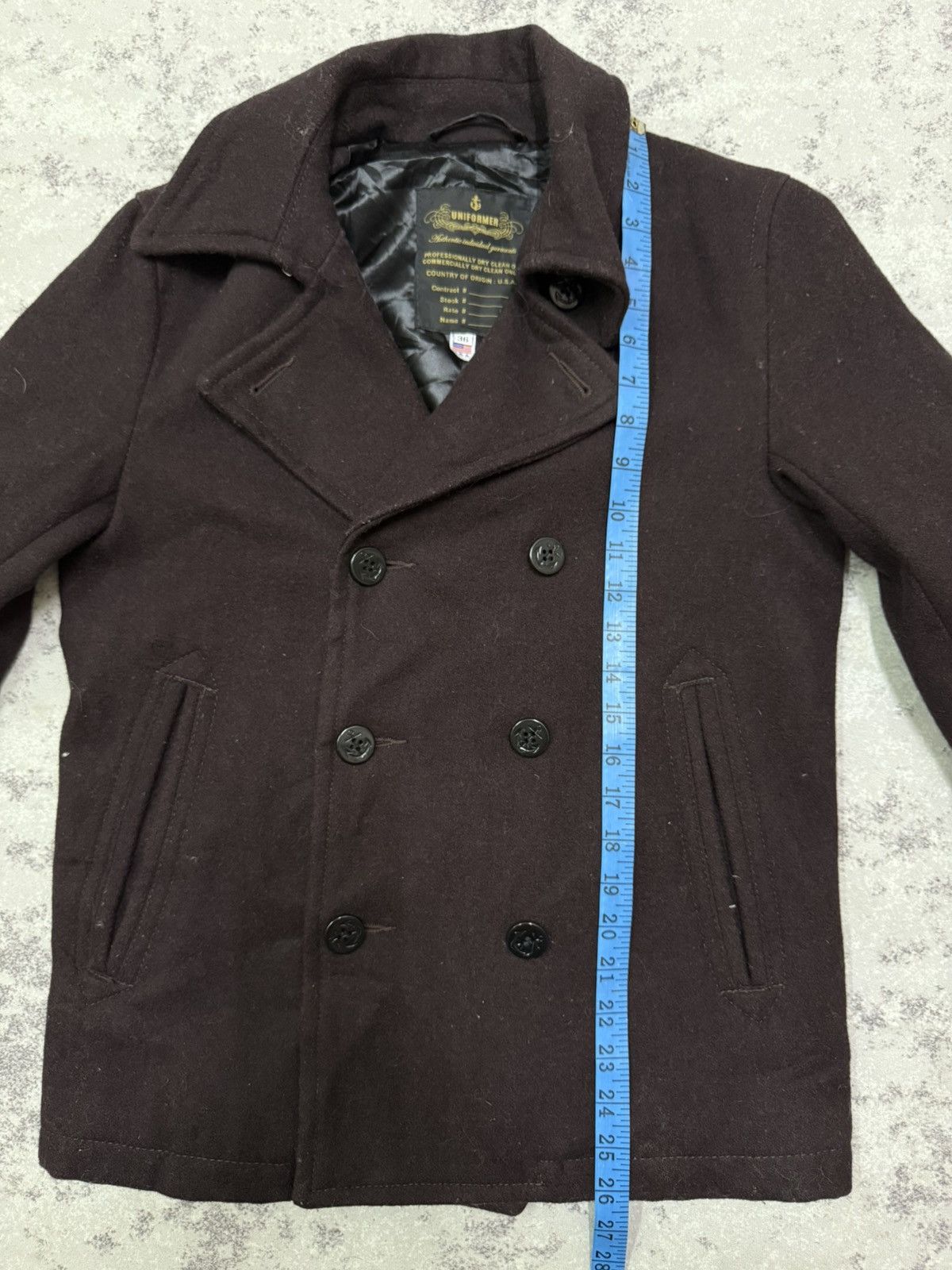 Vintage Vintage Uniformer Authentic Indvidual Garment Wool Peacoat Size US S / EU 44-46 / 1 - 17 Thumbnail