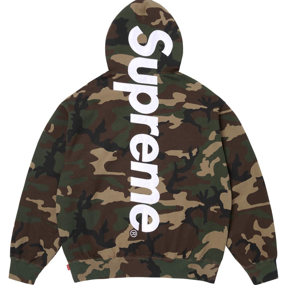 Supreme Supreme Satin Appliqué Hooded Sweatshirt Woodland Camo XL Size US XL / EU 56 / 4 - 1 Thumbnail