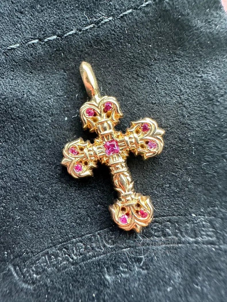 Chrome Hearts CHROME HEARTS Size OS 22k pink diamond nine diamond flame c Size ONE SIZE - 1 Thumbnail
