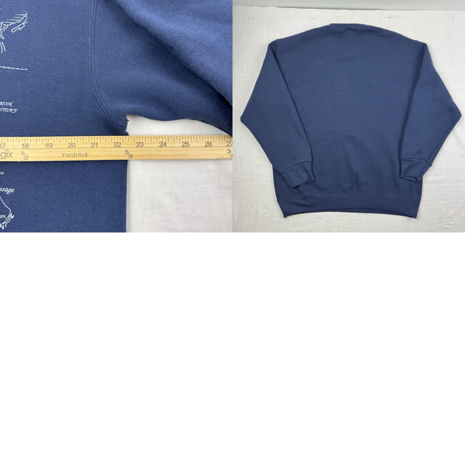 Fruit Of The Loom VINTAGE Alaska Map Sweatshirt Men L Blue Cotton Polyester Crew Neck USA 90s Nature Constellation Fruit of the Loom Pullover Crewneck Size US L / EU 52-54 / 3 - 8 Thumbnail