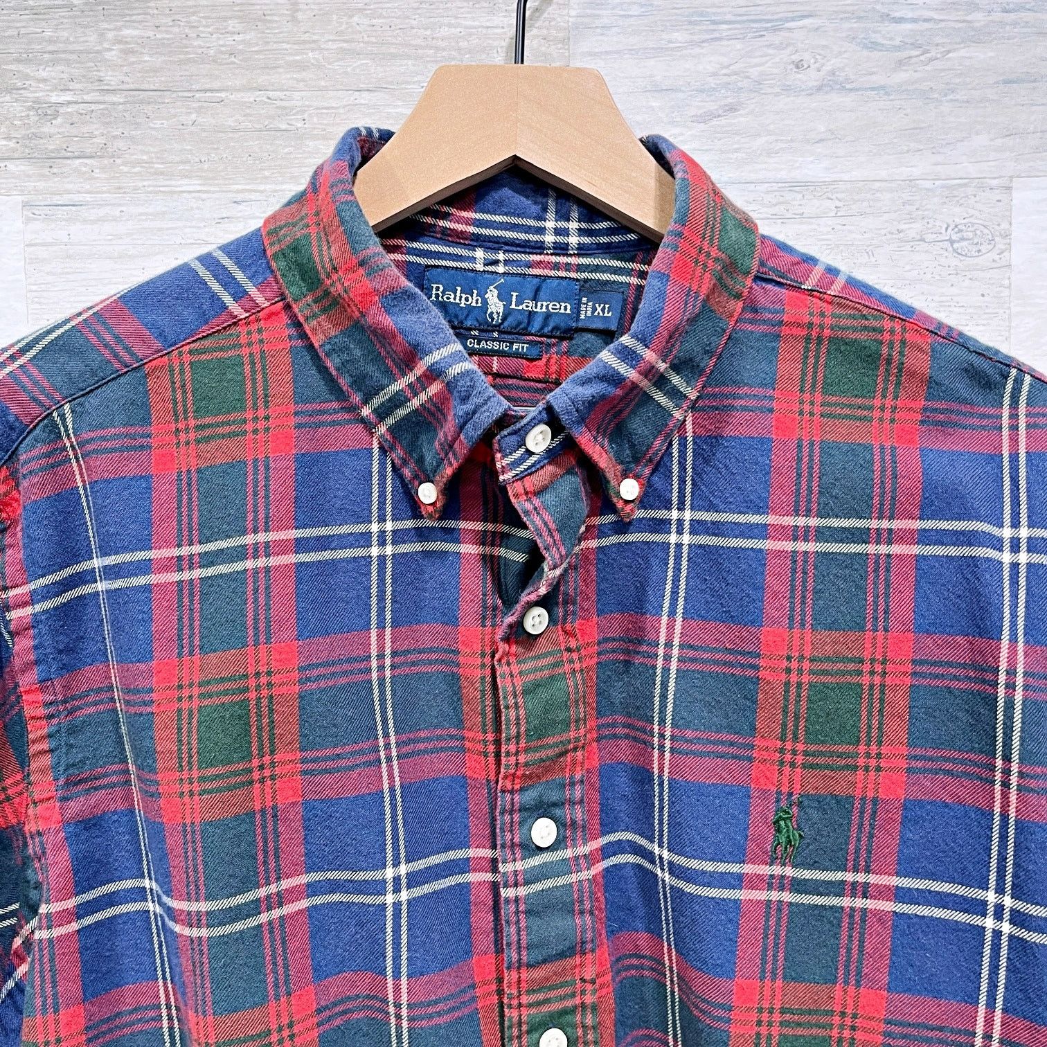 Ralph Lauren Ralph Lauren Vintage 90s Flannel Shirt Red Blue Plaid XL Size US XL / EU 56 / 4 - 2 Thumbnail