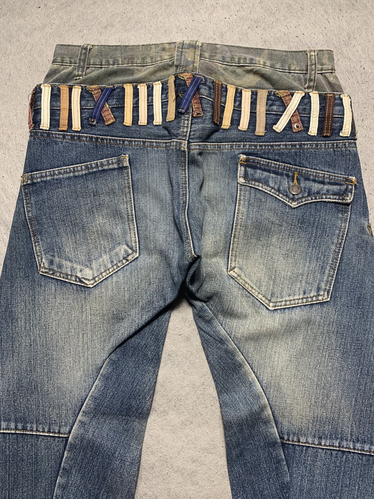 Number (N)ine Japanese Brand BreathMint Double Waist Denim Jeans Size US 32 / EU 48 - 9 Thumbnail