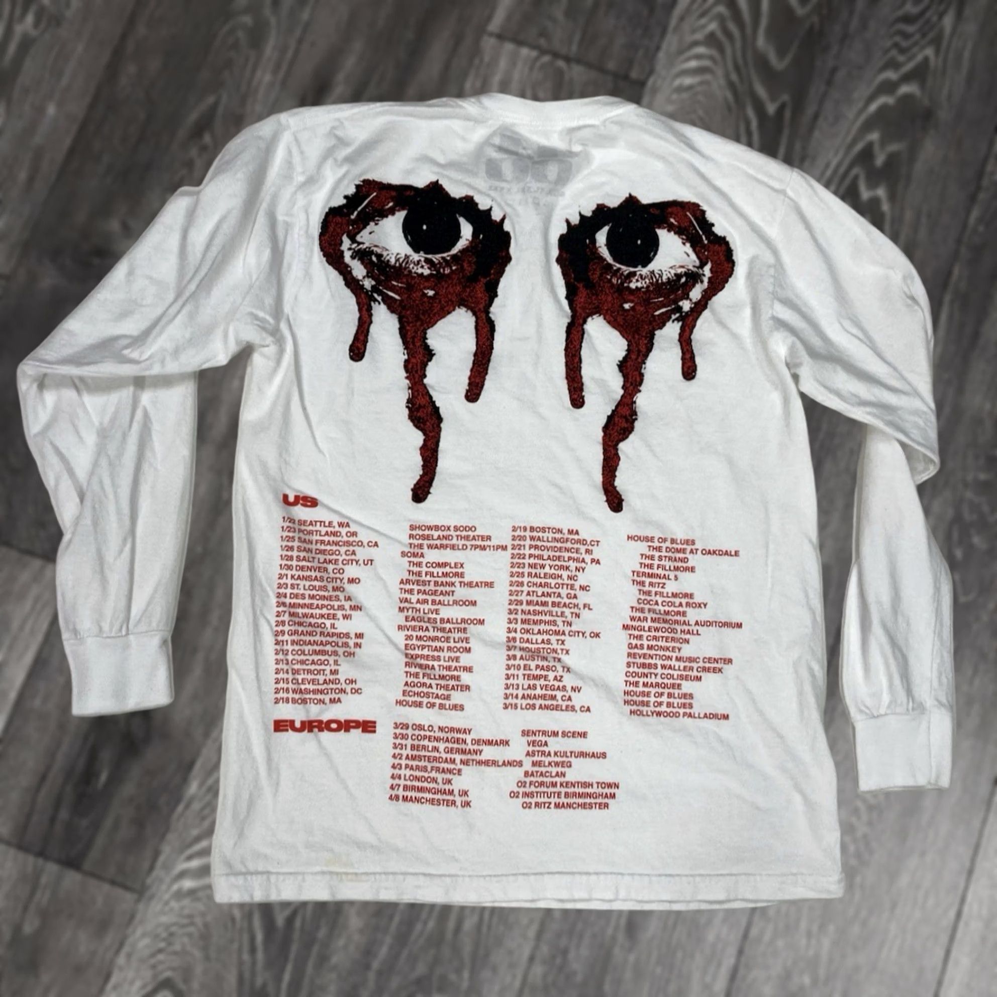 Vintage Trippie Redd Love Me More Tour 2020 T-shirt Women Medium White Long Sleeve Music Shirt Size M / US 6-8 / IT 42-44 - 1 Thumbnail