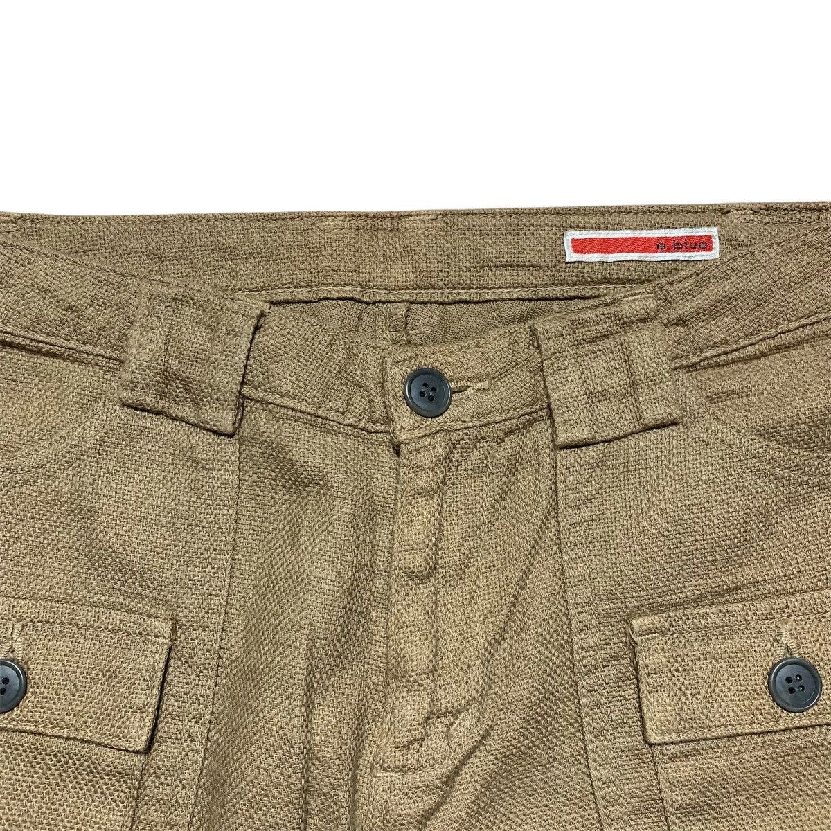 Japanese Brand Vintage E Blue Iron Forge Hemp Canvas Cargo Pants Size US 28 / EU 44 - 2 Thumbnail