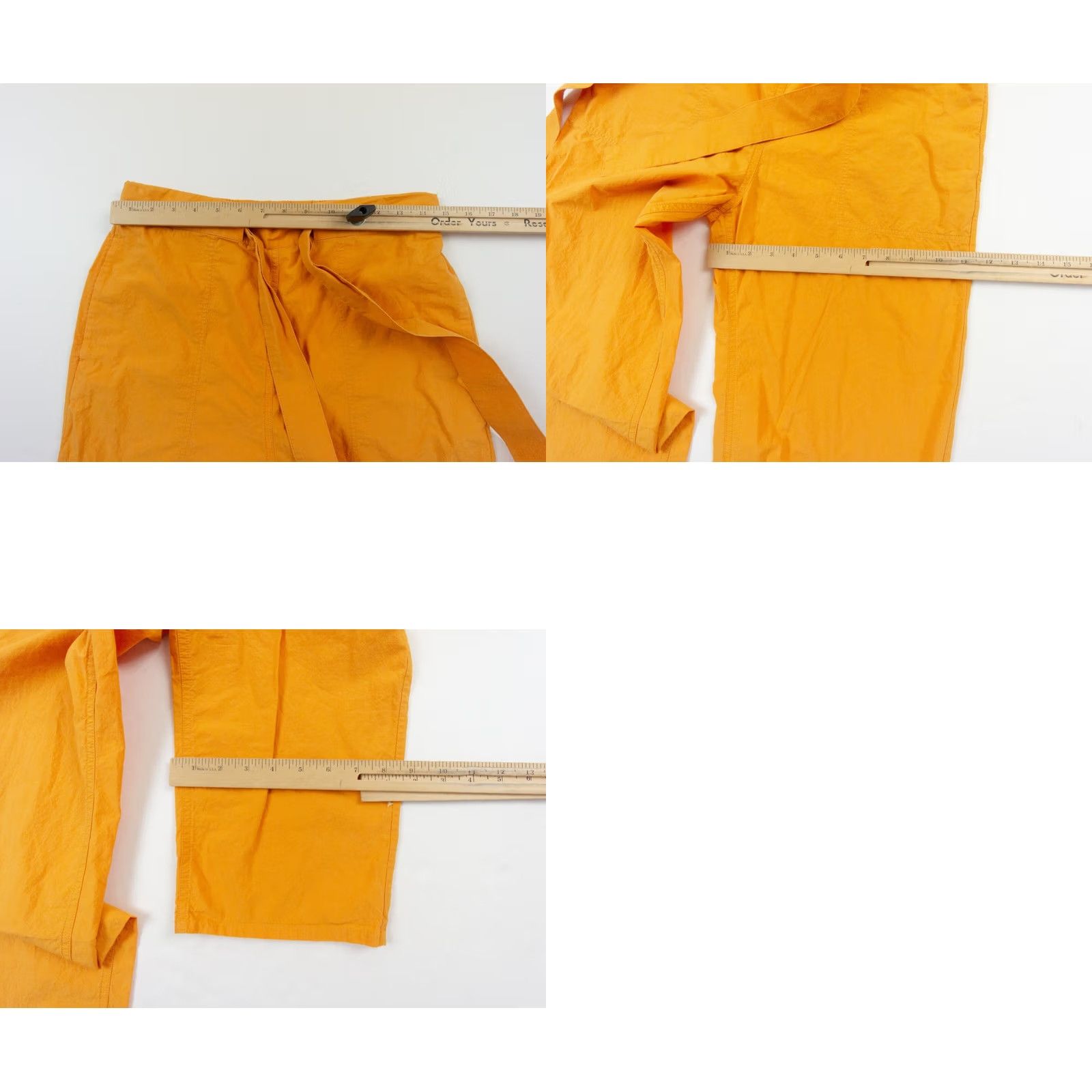 Cos COS Women's Pants Wide-Leg Drawstring Orange 4 Casual Lightweight Cotton Chino Vintage-None Size 27" / US 4 / IT 40 - 9 Thumbnail