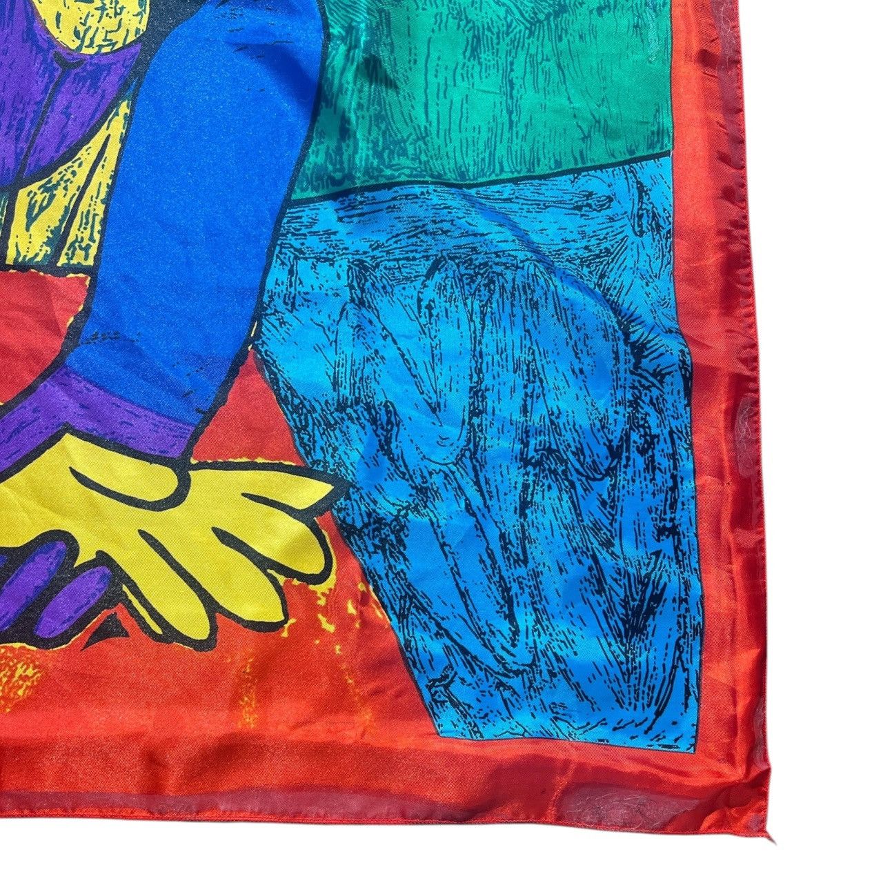 Other Vintage Picasso Print Art Silk Scarf Size ONE SIZE - 4 Thumbnail