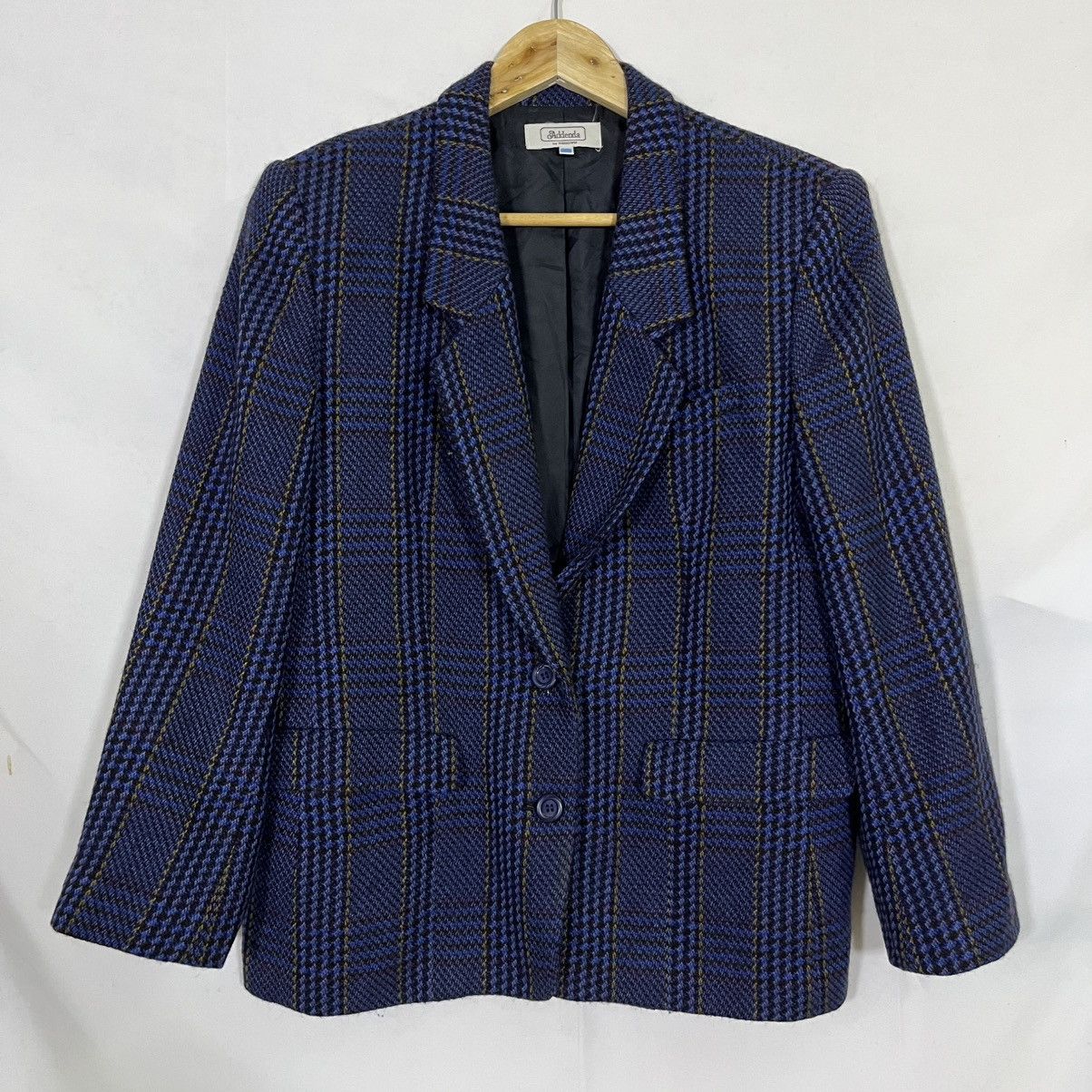 Vintage VINTAGE ADDENDA PLAID WOOL COAT BLAZER Size M / US 6-8 / IT 42-44 - 1 Thumbnail