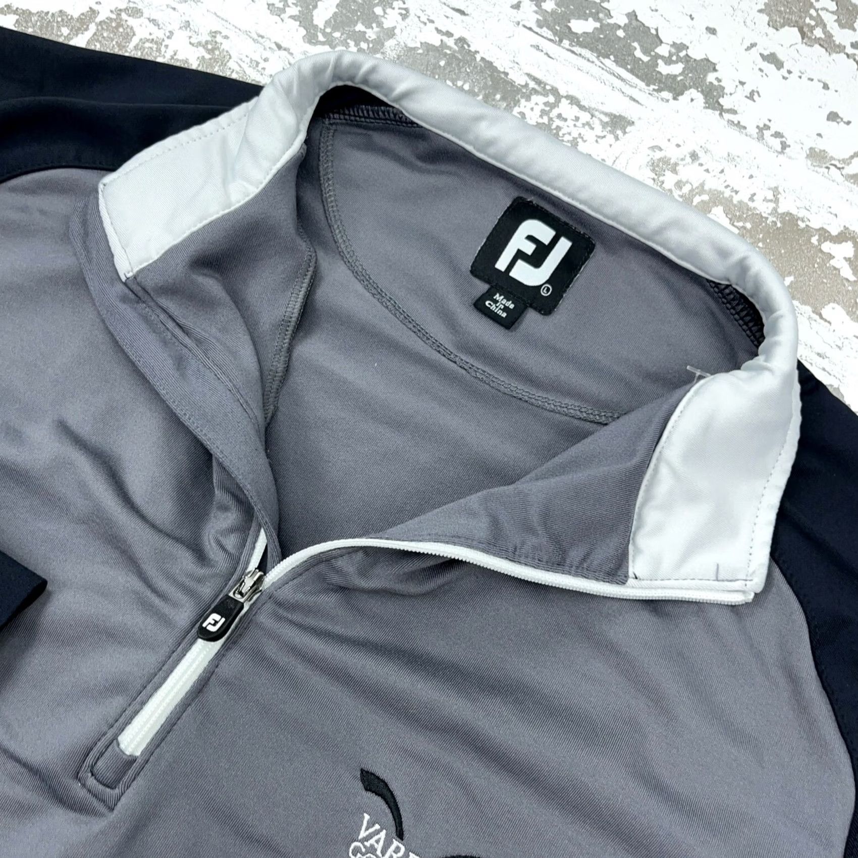 Footjoy Foot Joy Sweatshirt Men Large Gray Pullover Quarter Zip Performance Sweater Golf Size US L / EU 52-54 / 3 - 5 Thumbnail