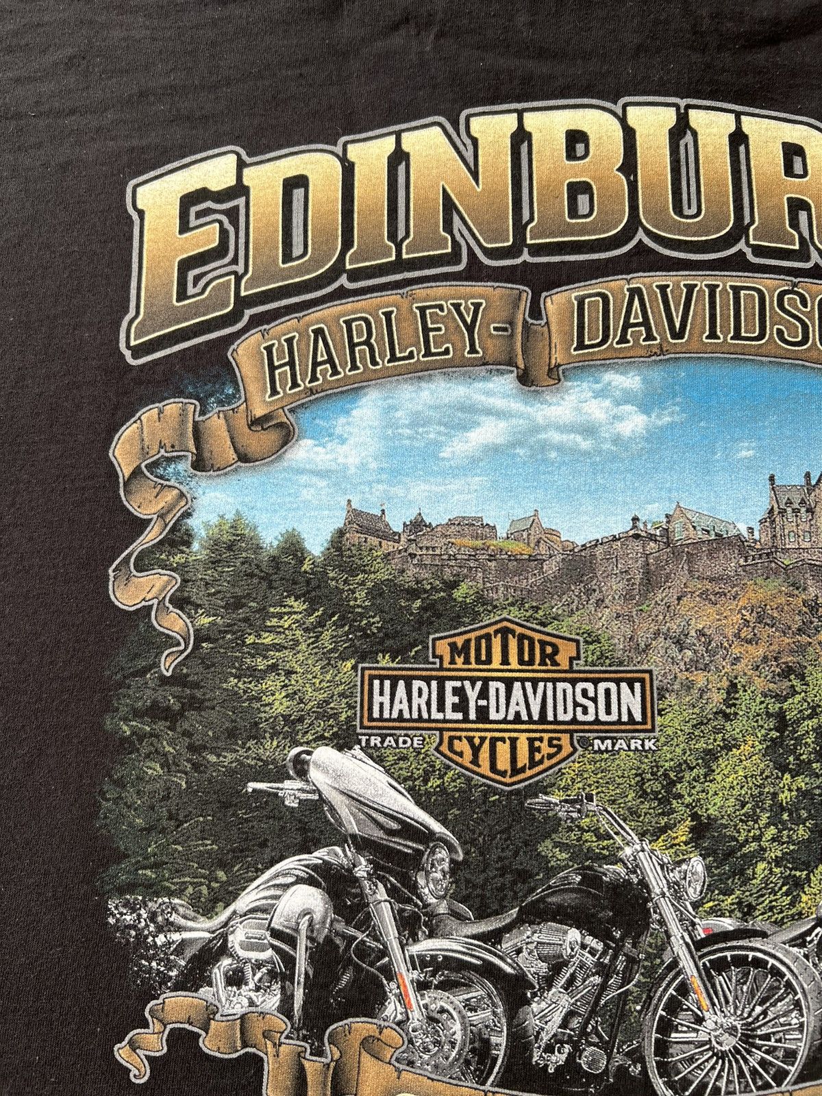 Harley Davidson Vintage 2019 Harley Davidson Edinburgh Scotland Long Sleeve Size US XL / EU 56 / 4 - 11 Thumbnail