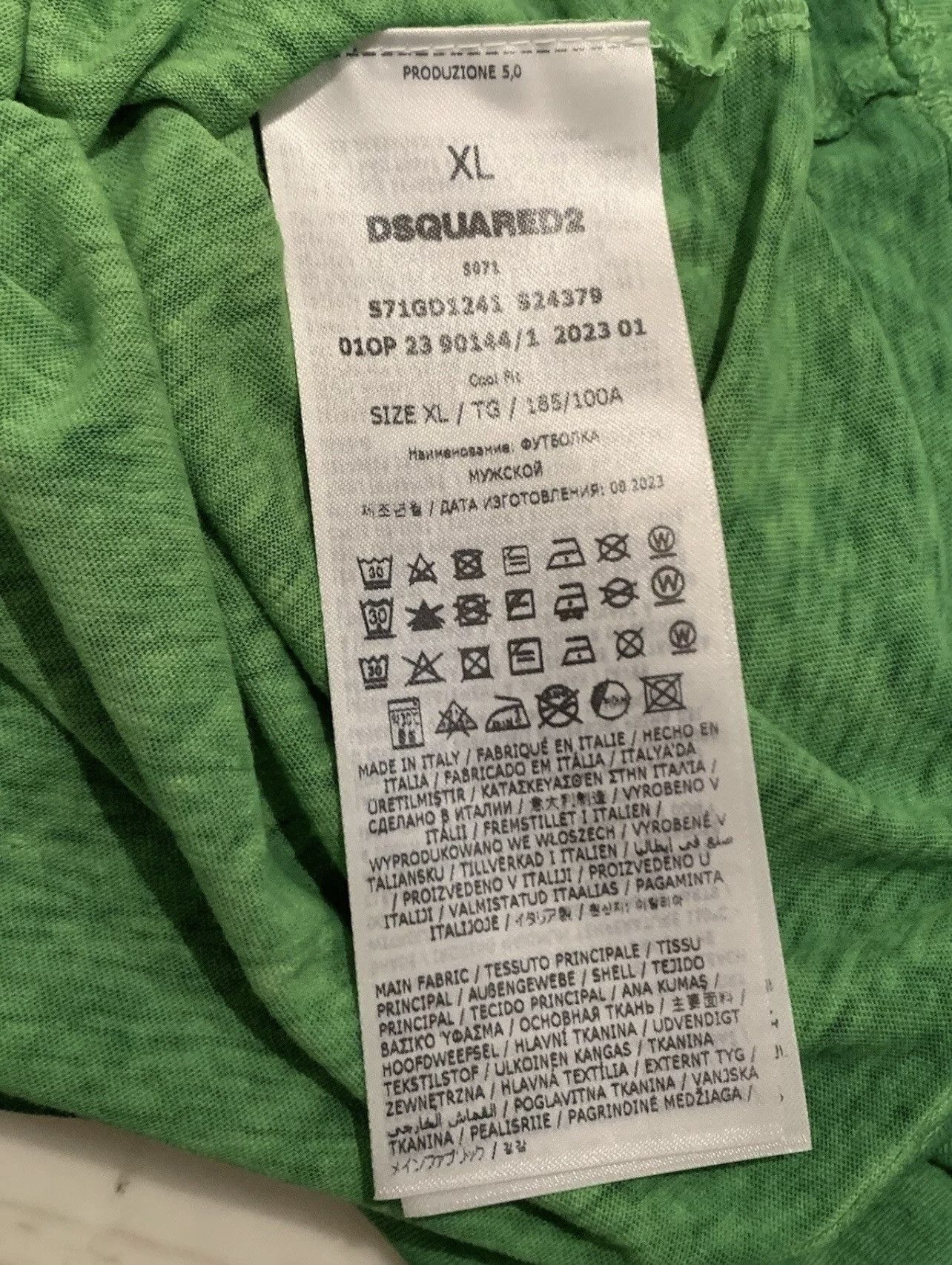 Dsquared2 Dsquared2 Printed T-shirt Green XL cool Fit Cotton Size US XL / EU 56 / 4 - 11 Thumbnail