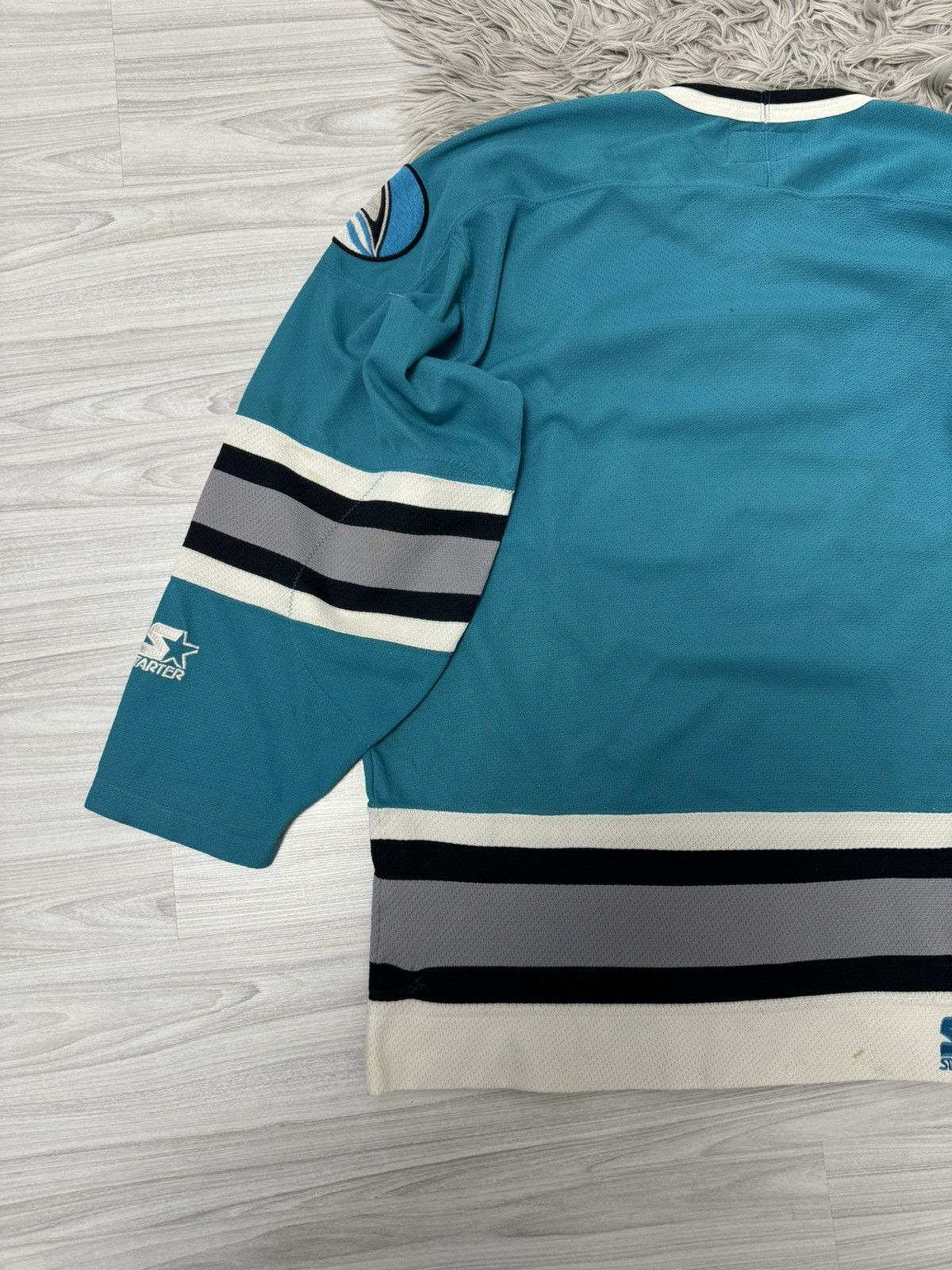 Starter × Vintage Vintage 90s Starter San Jose Sharks Hockey Jersey Size US XL / EU 56 / 4 - 12 Thumbnail