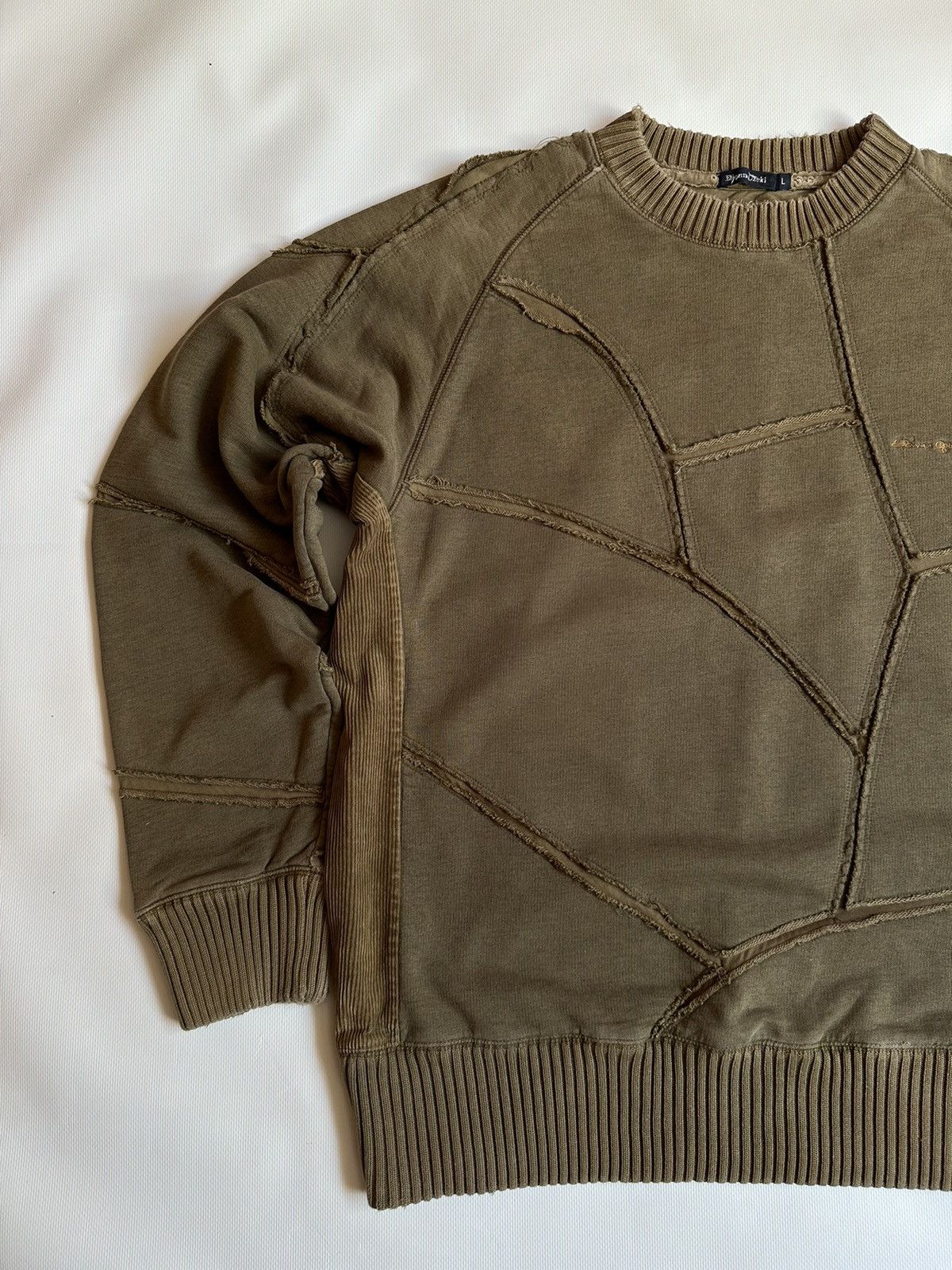 Japanese Brand Etienne Ozeki Patchwork Sweatshirt Size US L / EU 52-54 / 3 - 3 Thumbnail