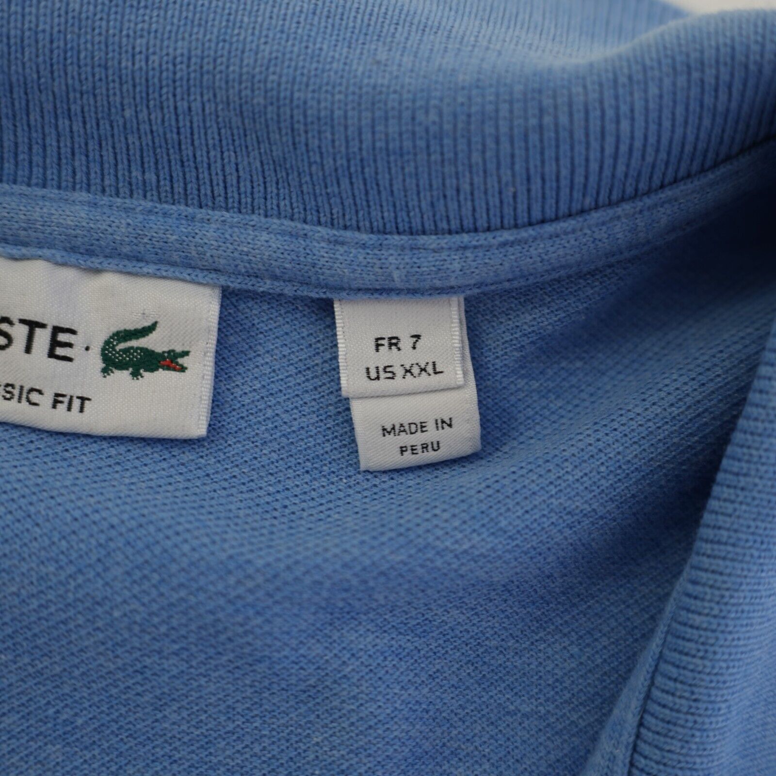 Lacoste Lacoste Classic Fit Blue Size 7 Collared Polo Shirt Short Sl Size US XL / EU 56 / 4 - 10 Thumbnail