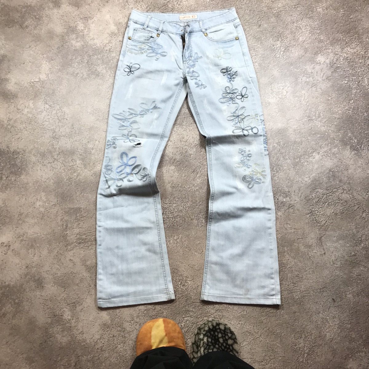 Vintage Vintage 90s Distressed Baggy Jeans Thrashed Skate Grunge 28 Size 28" / US 6 / IT 42 - 2 Thumbnail