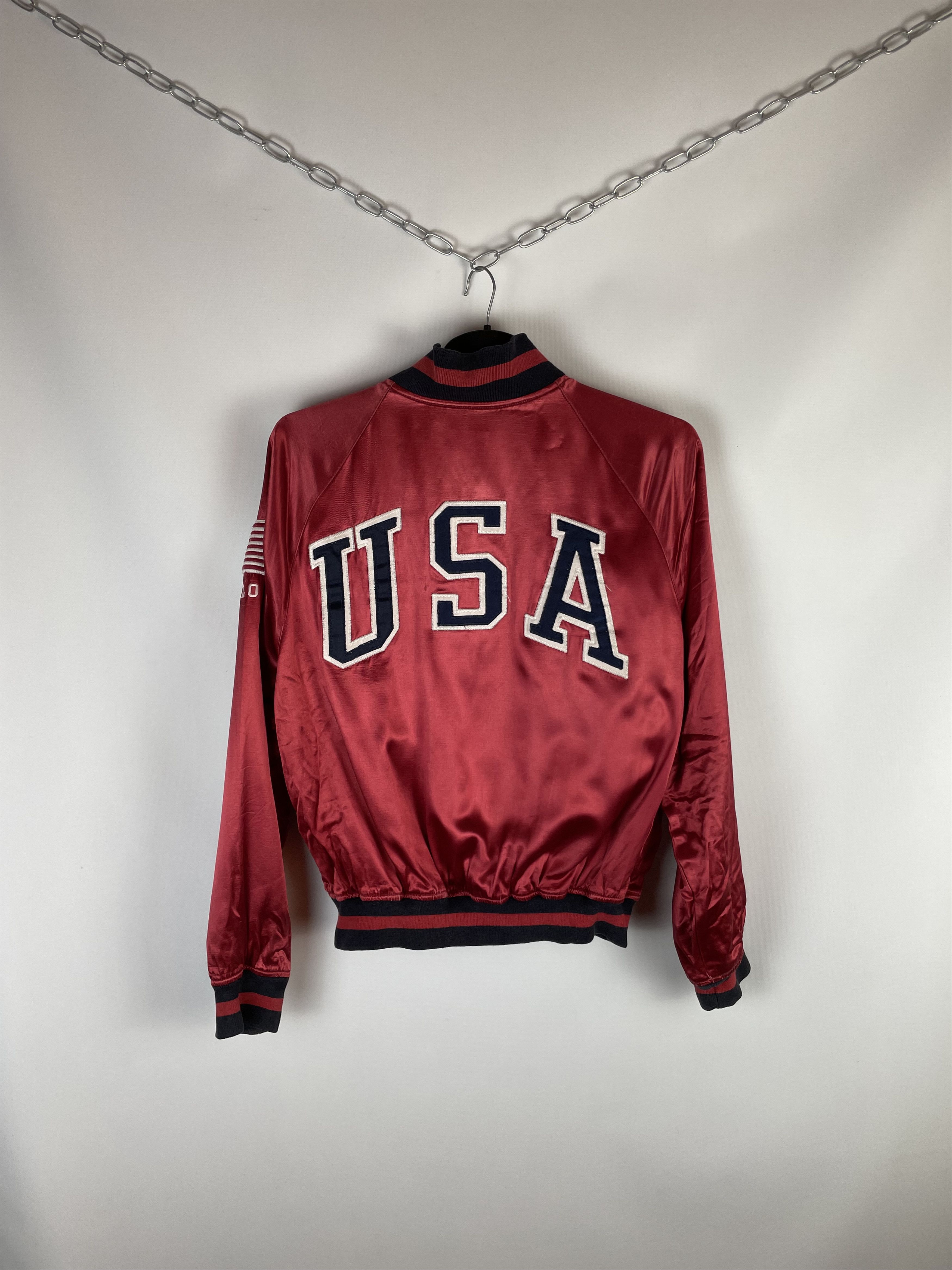 Polo Ralph Lauren Rare Vintage Polo Ralph Lauren Satin Jacket USA 80s Size US L / EU 52-54 / 3 - 10 Thumbnail