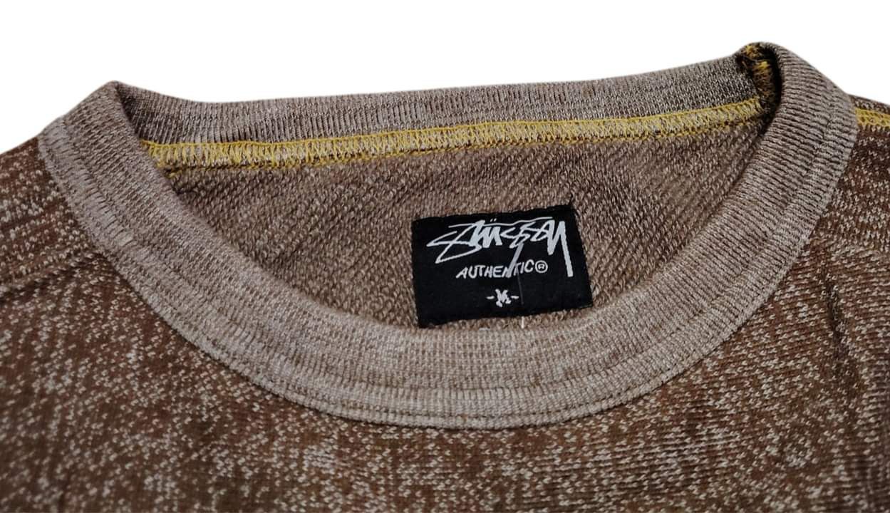 Japanese Brand × Stussy Stussy Crewneck Sweatshirt Knitted Brown Size US M / EU 48-50 / 2 - 11 Thumbnail