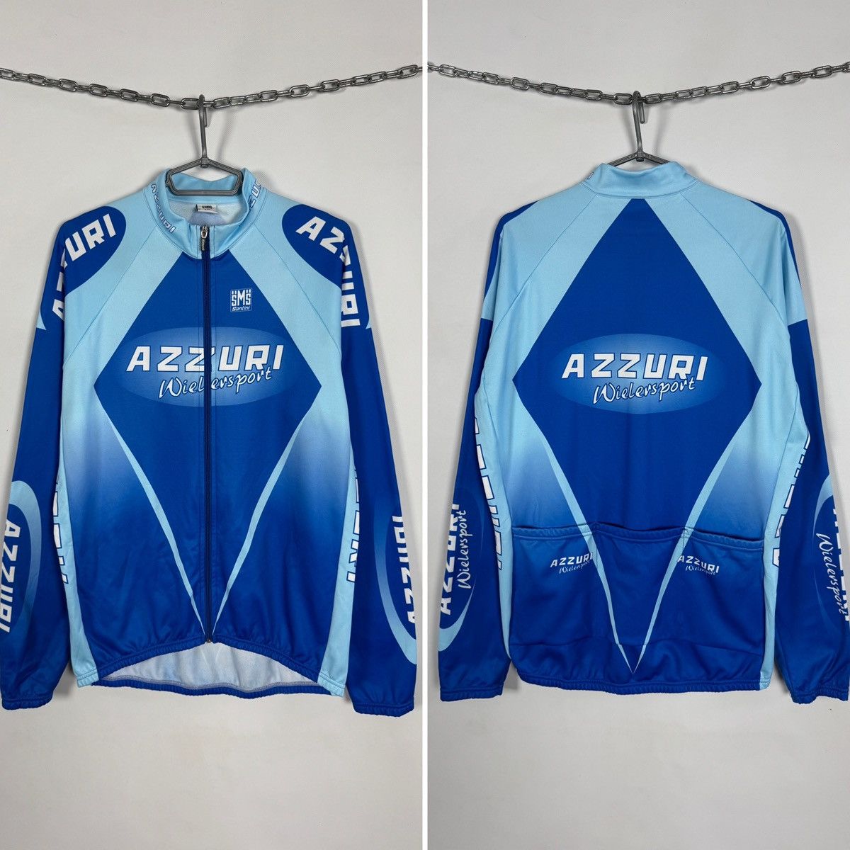 Rapha SMS Santini Azzuri Cycling Zip Jacket Long Sleeve Italy XL Size US XL / EU 56 / 4 - 1 Thumbnail
