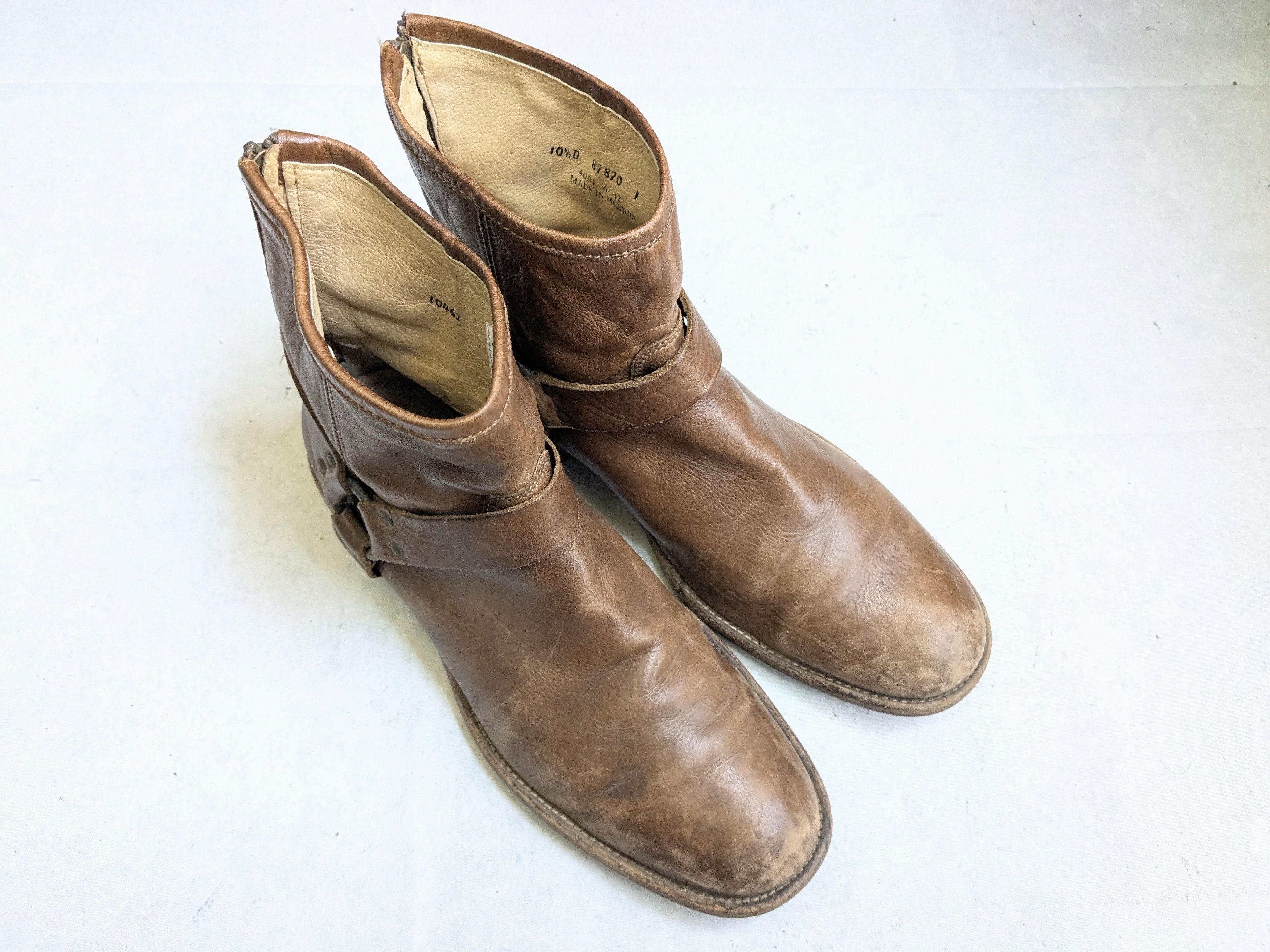 Frye Frye Harness Boots Brown Leather 10.5 D Buckle Size US 10.5 / EU 43-44 - 4 Thumbnail