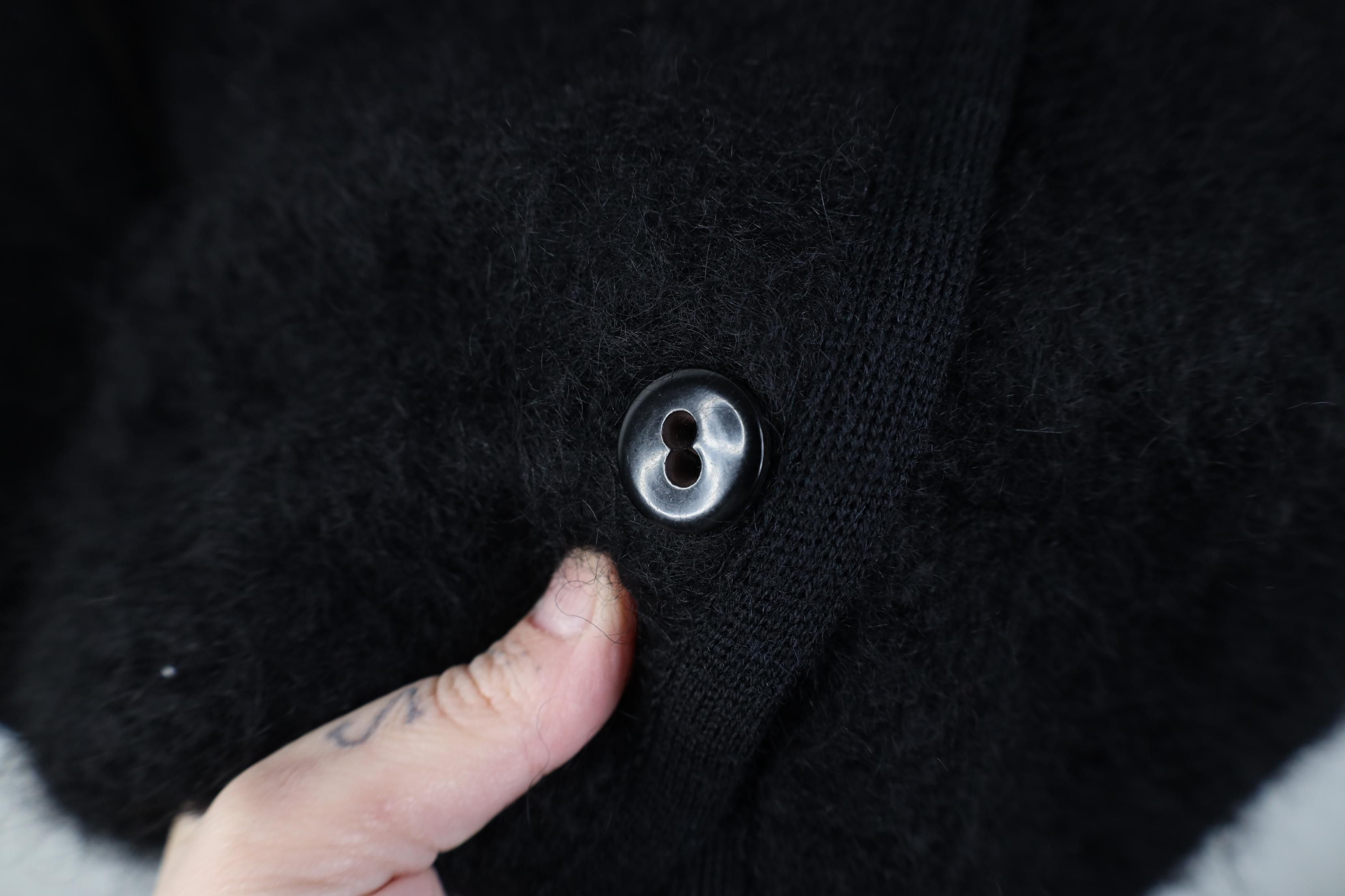 Vintage Vintage 90s Streetwear Mohair Wool Shag Button Jacket Black Size M / US 6-8 / IT 42-44 - 5 Thumbnail