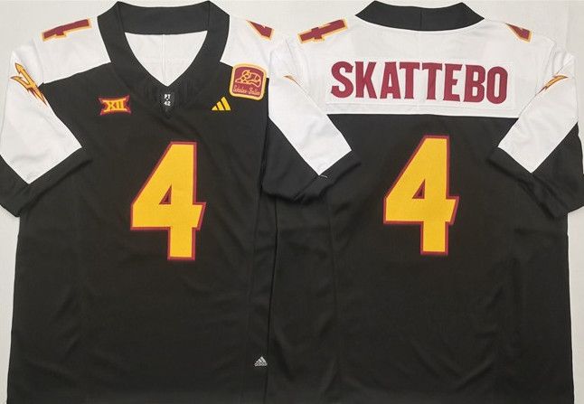 Other Men's Arizona State Sun Devils 4 Cam Skattebo Black Jersey Size US M / EU 48-50 / 2 - 1 Thumbnail