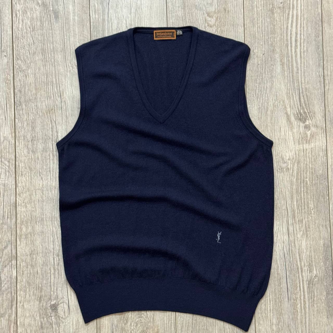 Yves Saint Laurent Vintage 80/90s YSL Yves Saint Laurent Wool Vest Size US XL / EU 56 / 4 - 2 Thumbnail