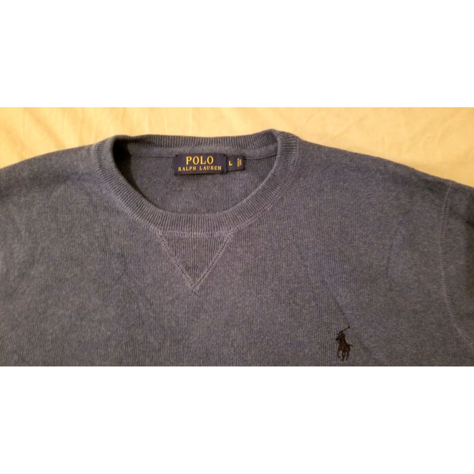 Polo Ralph Lauren Polo Ralph Lauren Sweater Mens Cardigan L Large Blue Cotton Crew Size US L / EU 52-54 / 3 - 3 Thumbnail