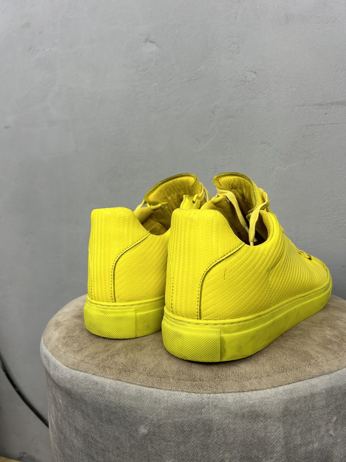 Balenciaga Balenciaga Arena Low “Yellow” Leather Sneakers Size US 10 / EU 43 - 3 Thumbnail