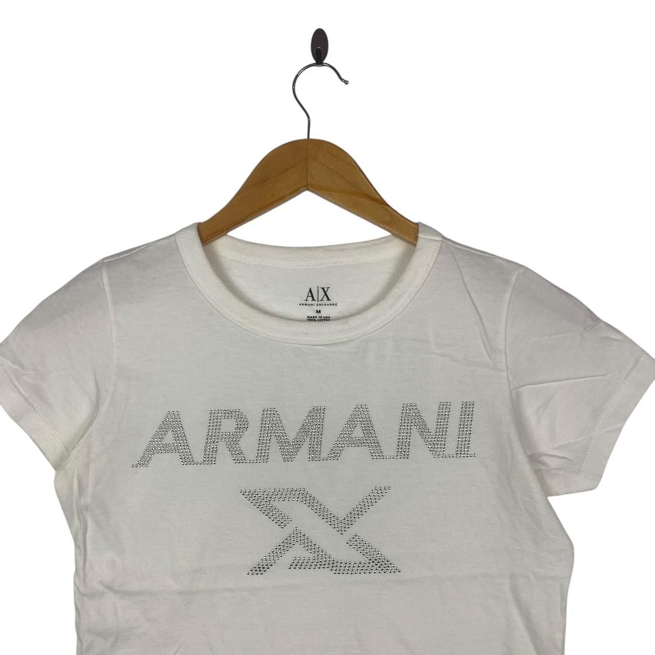 Armani Exchange ARMANI EXCHANGE EMPORIO Giorgio Swarovski Logo Tee Shirt Size M / US 6-8 / IT 42-44 - 2 Thumbnail