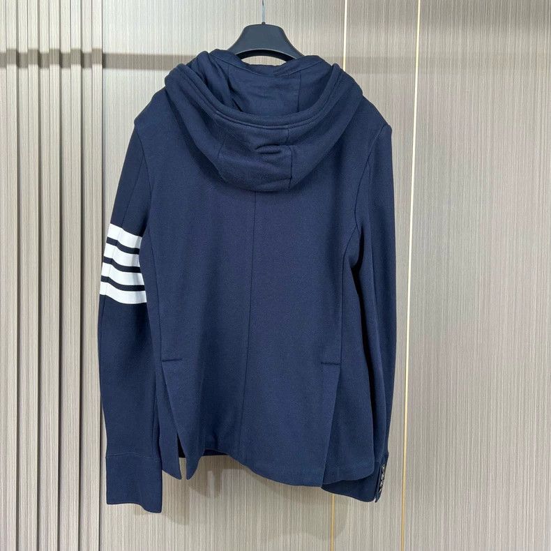 Thom Browne Thom Browne size2 Dark blue four-barrel hooded jacket Size US XL / EU 56 / 4 - 2 Thumbnail