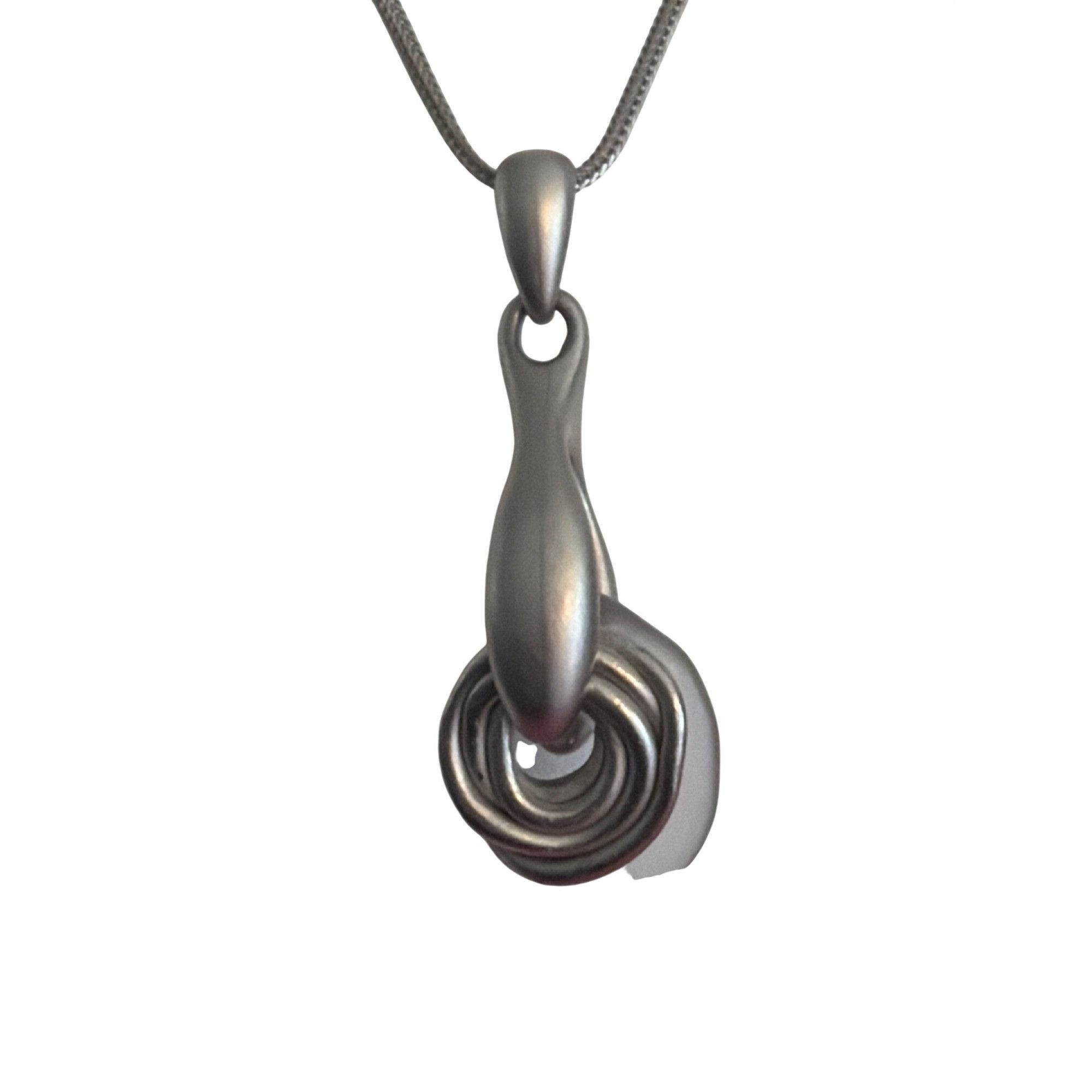 Other Stainless Steel Pendant Necklace Acrylic Accents Modernist L Size ONE SIZE - 2 Thumbnail