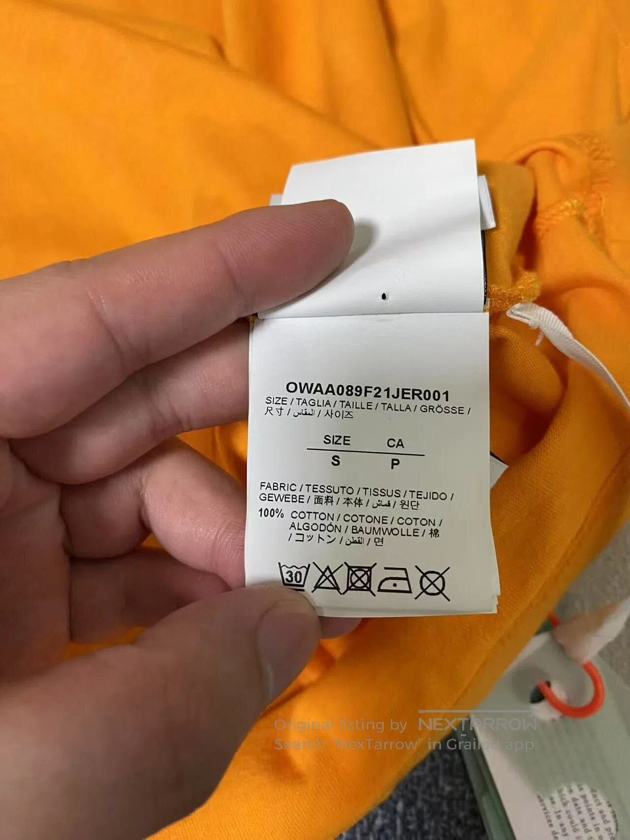 off white arrow logo short sleeve t-shirt.