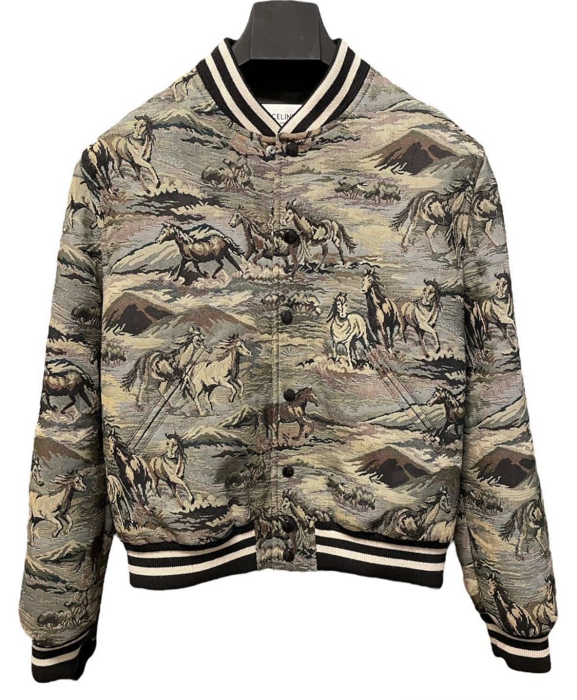 Celine 🔥Brand New🔥Horse Print Bomber Jacket Size US M / EU 48-50 / 2 - 1 Thumbnail