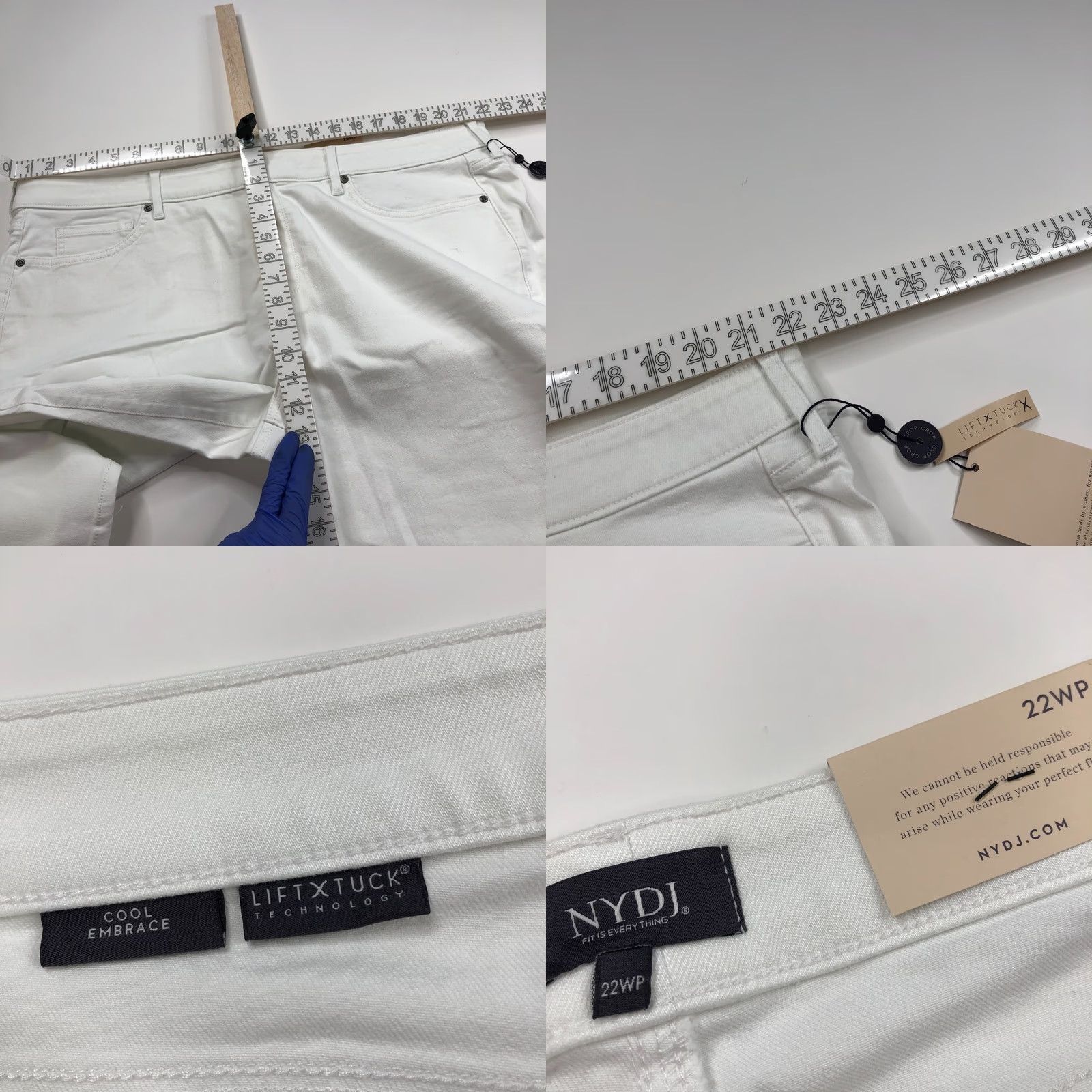 NYDJ NYDJ Lift Tuck Capri Jeans White 22WP Petite High Rise Denim Capris Womens 44W 20L Spring Summer Fall Winter? Size 40" / US 18 - 8 Thumbnail