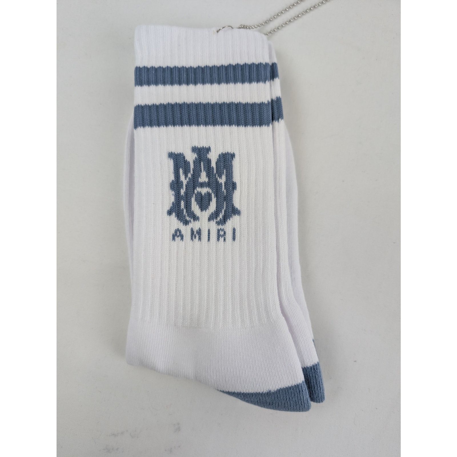 Amiri o1rshd1 Q:2 / Size: 43-44 / MA Stripe Socks in White/Dusty Size ONE SIZE - 5 Thumbnail
