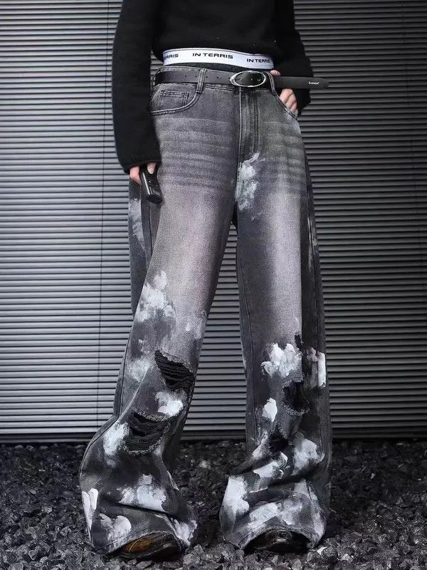 Japanese Brand VIBE Retro graffiti ripped baggy handsome jeans Size US 30 / EU 46 - 3 Thumbnail