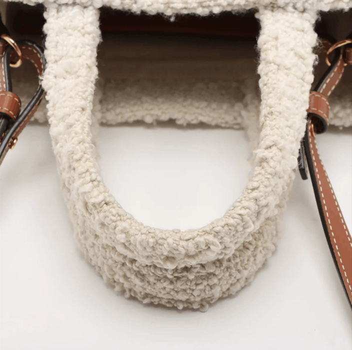 Celine Triomphe Small Cabas Two-Way Handbag White x Green Size ONE SIZE - 5 Thumbnail