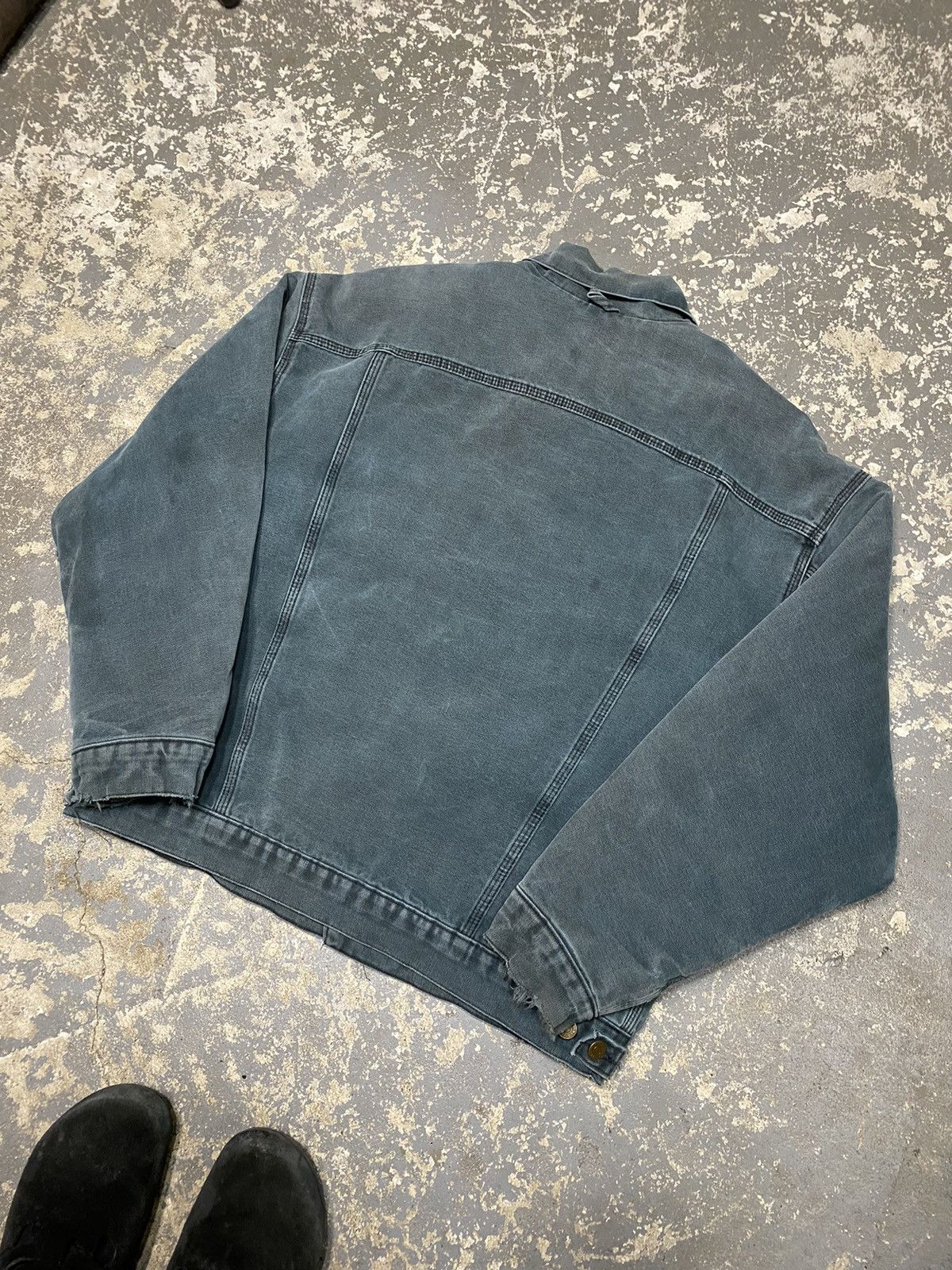 Carhartt × Vintage Vintage Carhartt Cyan Trucker Jacket JB143 Size US L / EU 52-54 / 3 - 9 Thumbnail