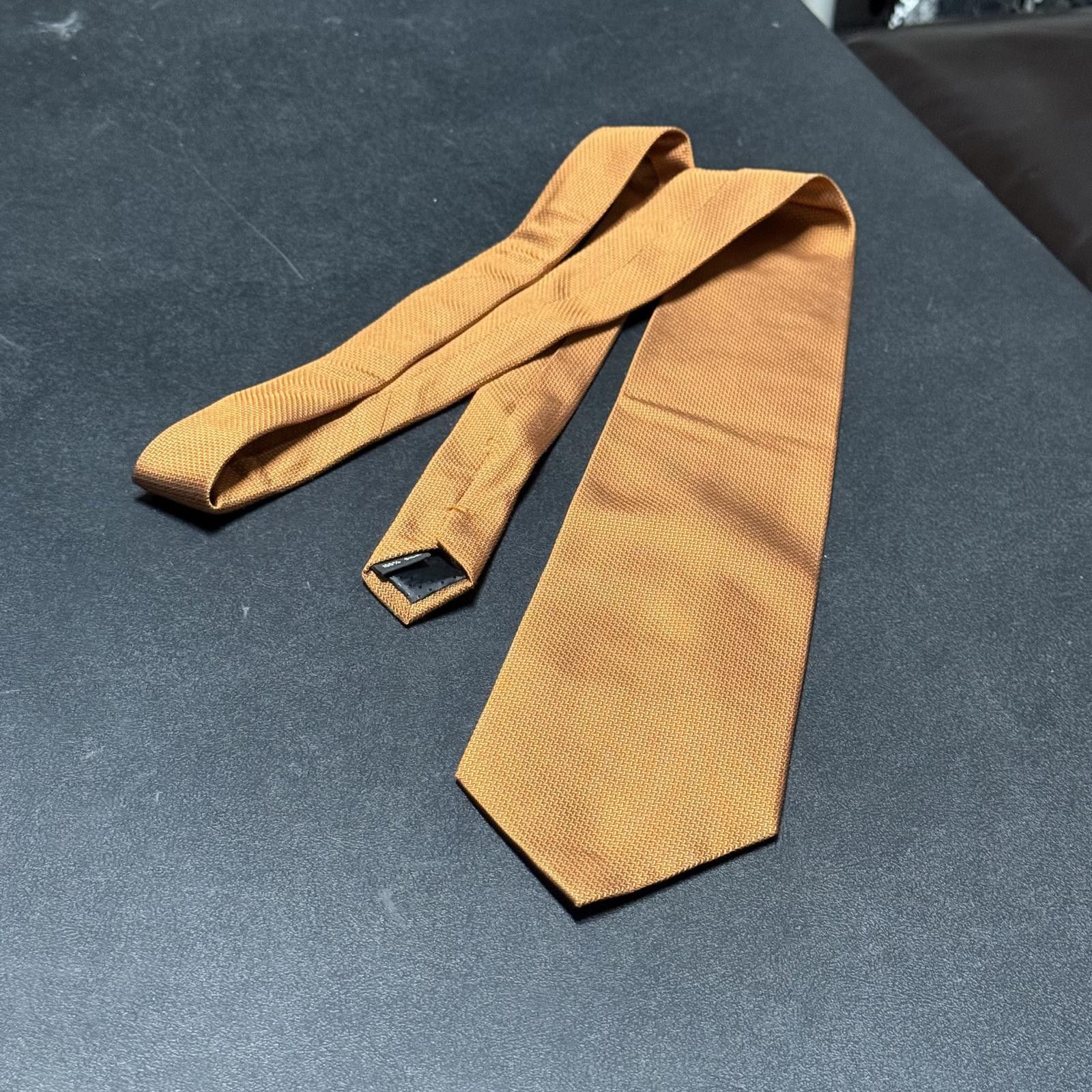 Giuseppe Zanotti Vtg Zianetti 100% Silk Orange Italian Made Neck Tie NWT Size ONE SIZE - 3 Thumbnail