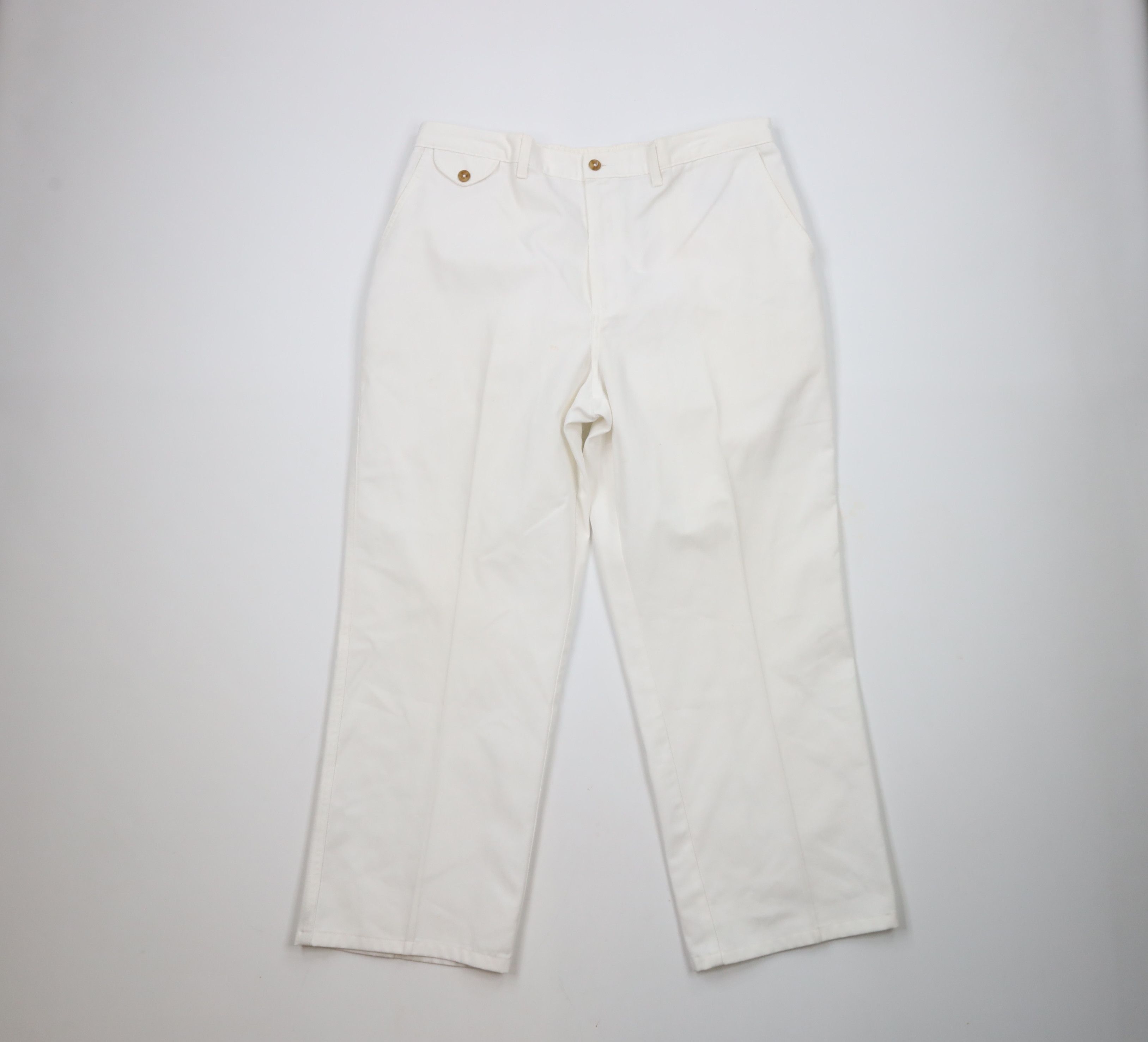 Vintage Vintage 90s Streetwear Wide Leg Chino Pants Trousers White Size US 38 / EU 54 - 1 Thumbnail