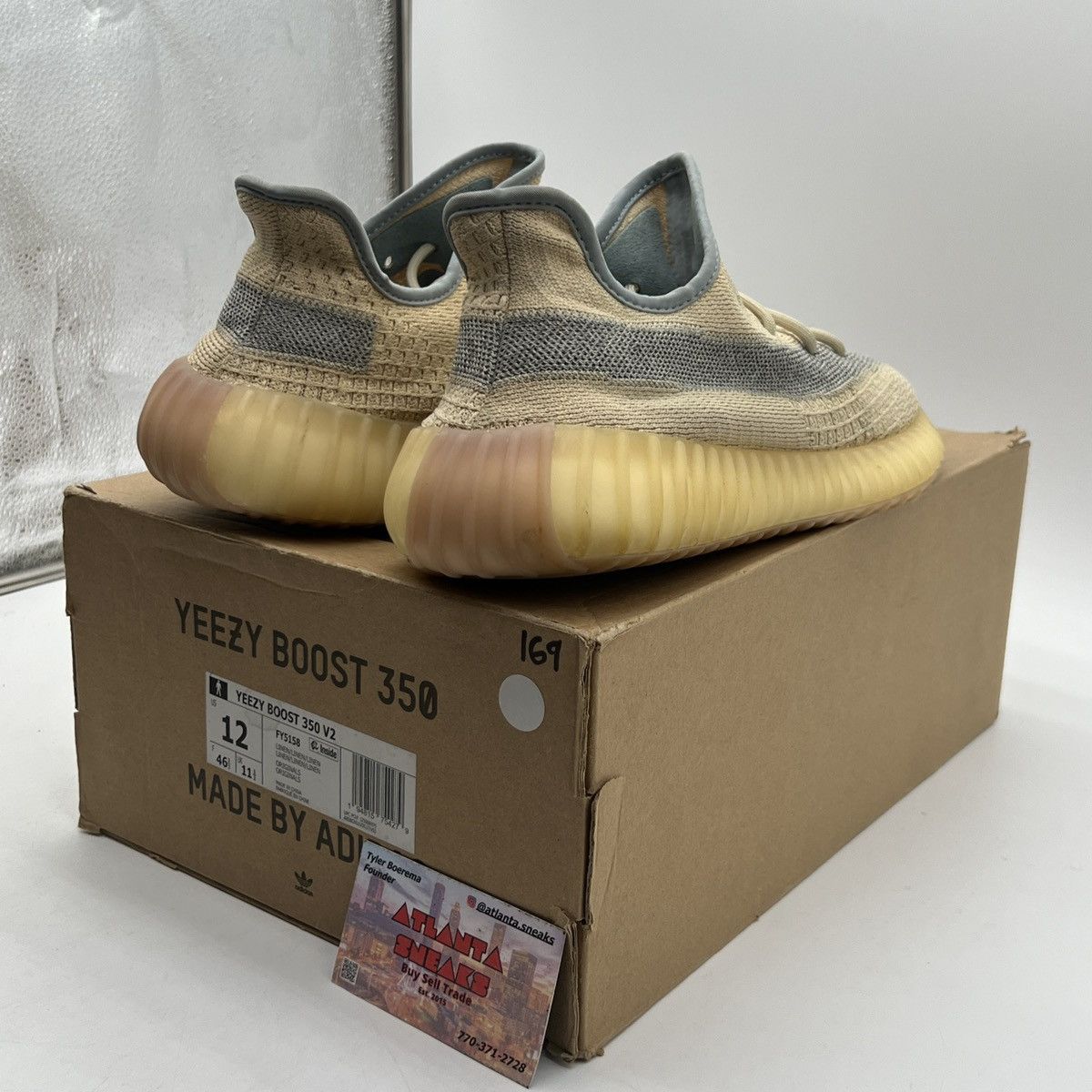 Adidas Yeezy boost 350 linen Size US 12 / EU 45 - 5 Thumbnail