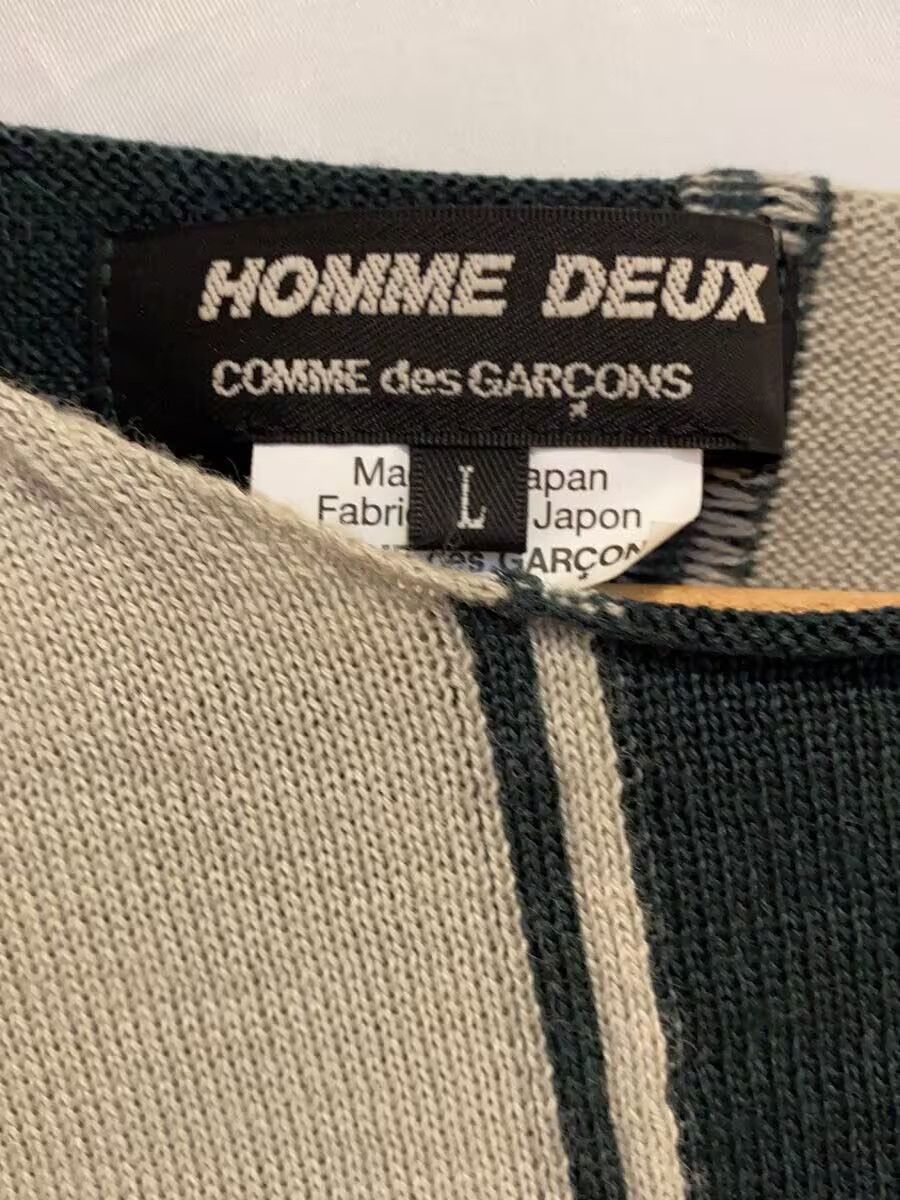 Comme des Garcons × Comme des Garcons Homme Deux Striped Knit Sweater Size US L / EU 52-54 / 3 - 5 Thumbnail