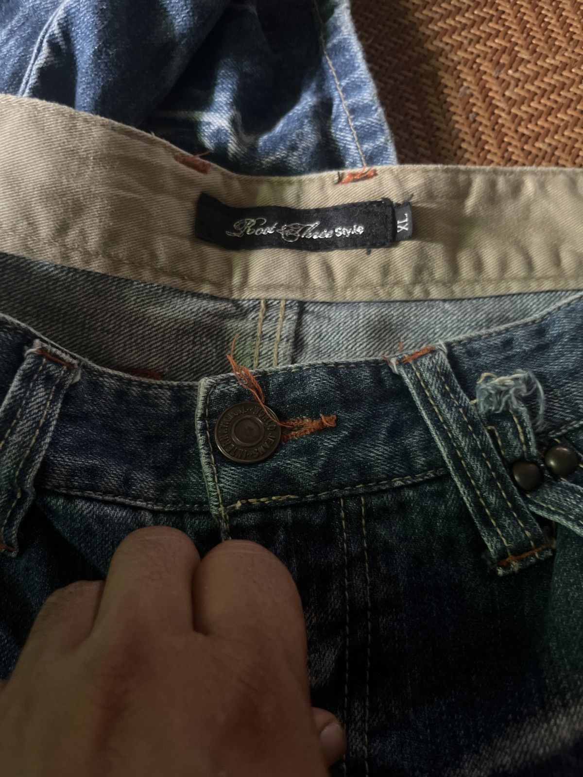 If Six Was Nine Root ThREE Splash Paints Denim Pants Size US 34 / EU 50 - 3 Thumbnail