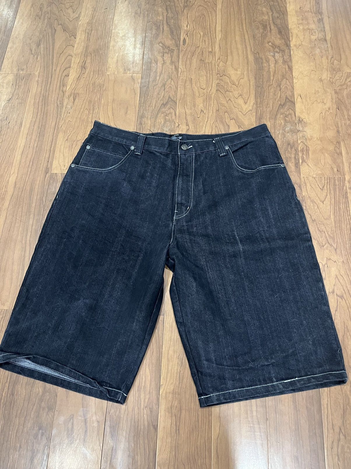JNCO Vintage Y2K Raw Blue Baggy Jeans Shorts Size 44 Southpole Size US 44 / EU 60 - 2 Thumbnail