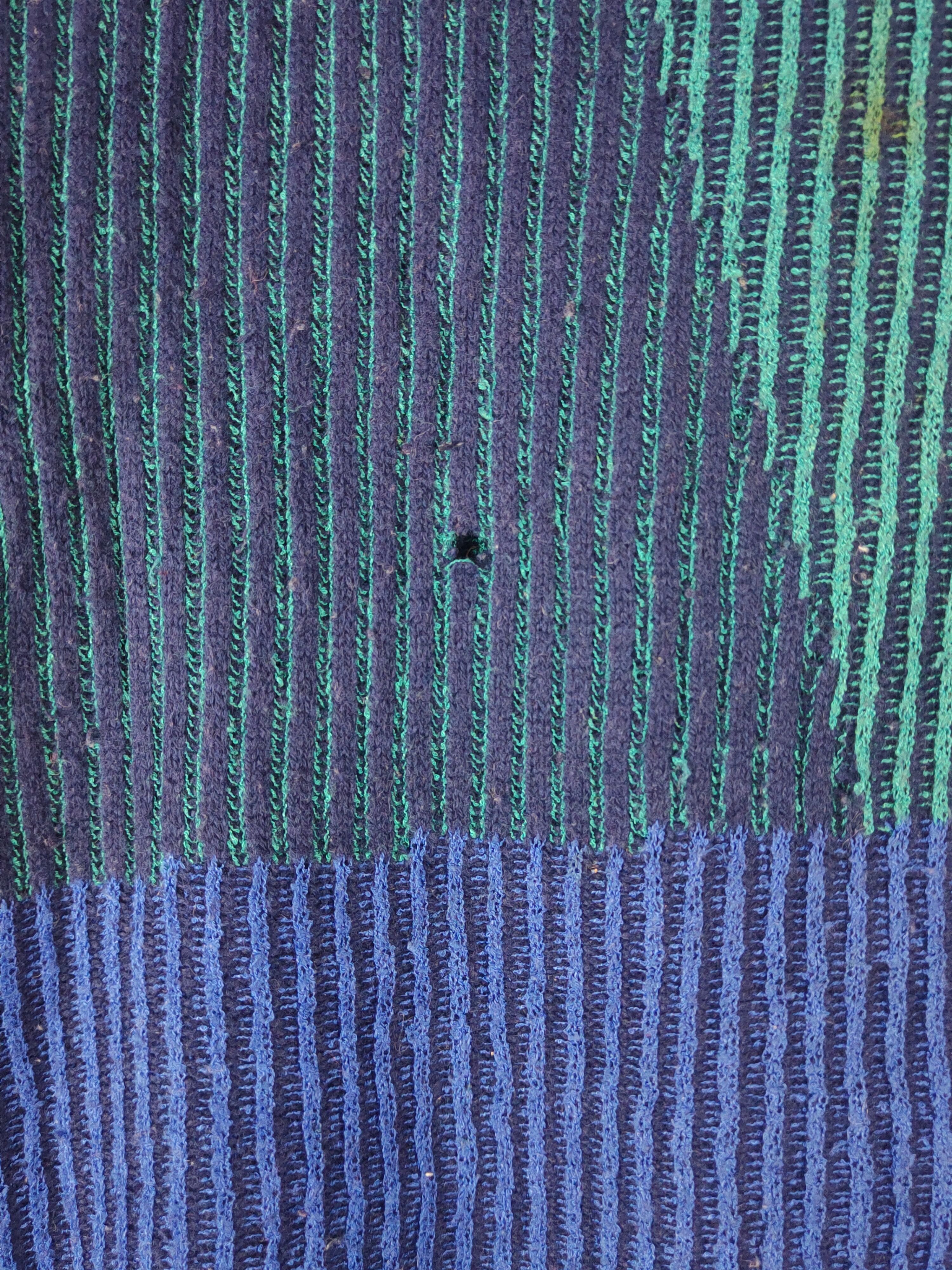 Homespun Knitwear Piare-Micalady Blue Green Knitwear Sweatshirts #W1529 Size M / US 6-8 / IT 42-44 - 3 Thumbnail