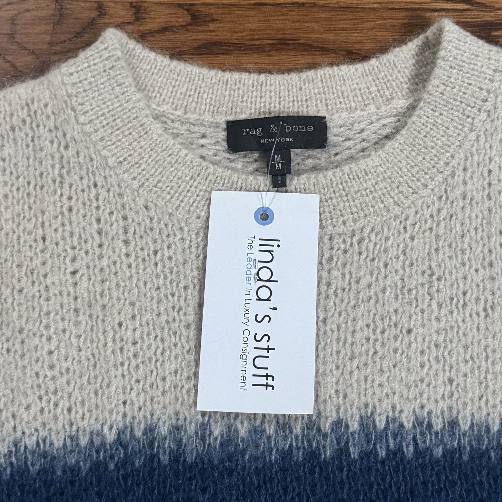Rag & Bone Women’s Rag & Bone Wool Mohair Striped Sweater Size Medium Size M / US 6-8 / IT 42-44 - 3 Thumbnail