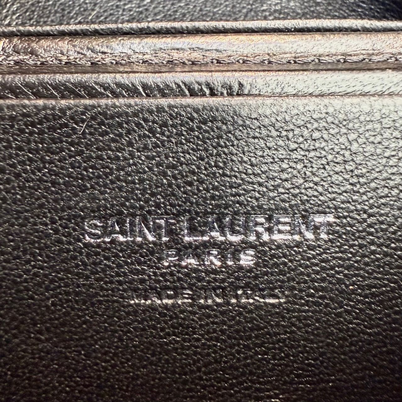 Saint Laurent Paris Saint Laurent Black Leather Smoking Box Chain Minaudiere Bag Size ONE SIZE - 15 Thumbnail