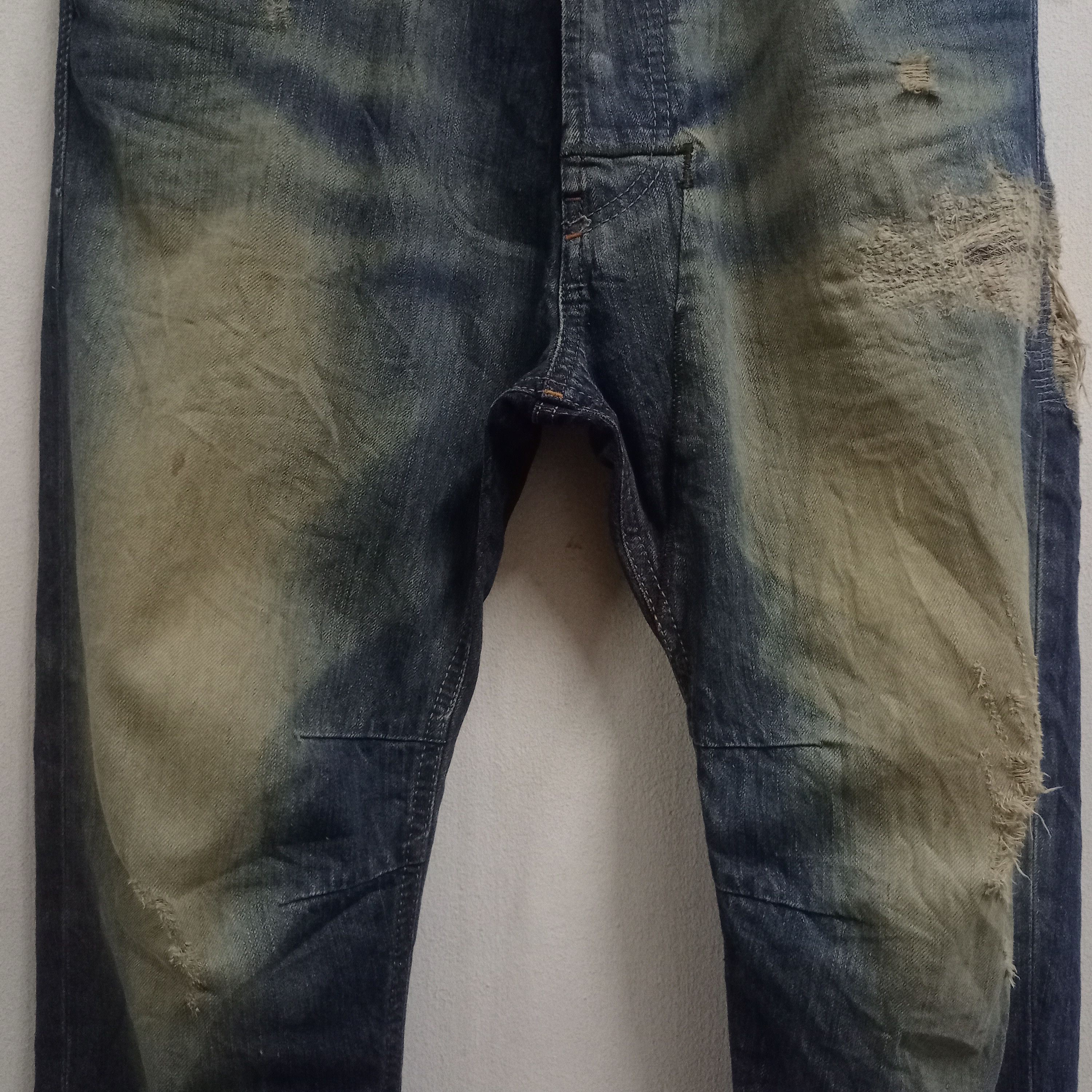 Diesel Vintage Diesel Narrot Mud Wash Boro Style Distressed Jeans Size US 33 - 5 Thumbnail